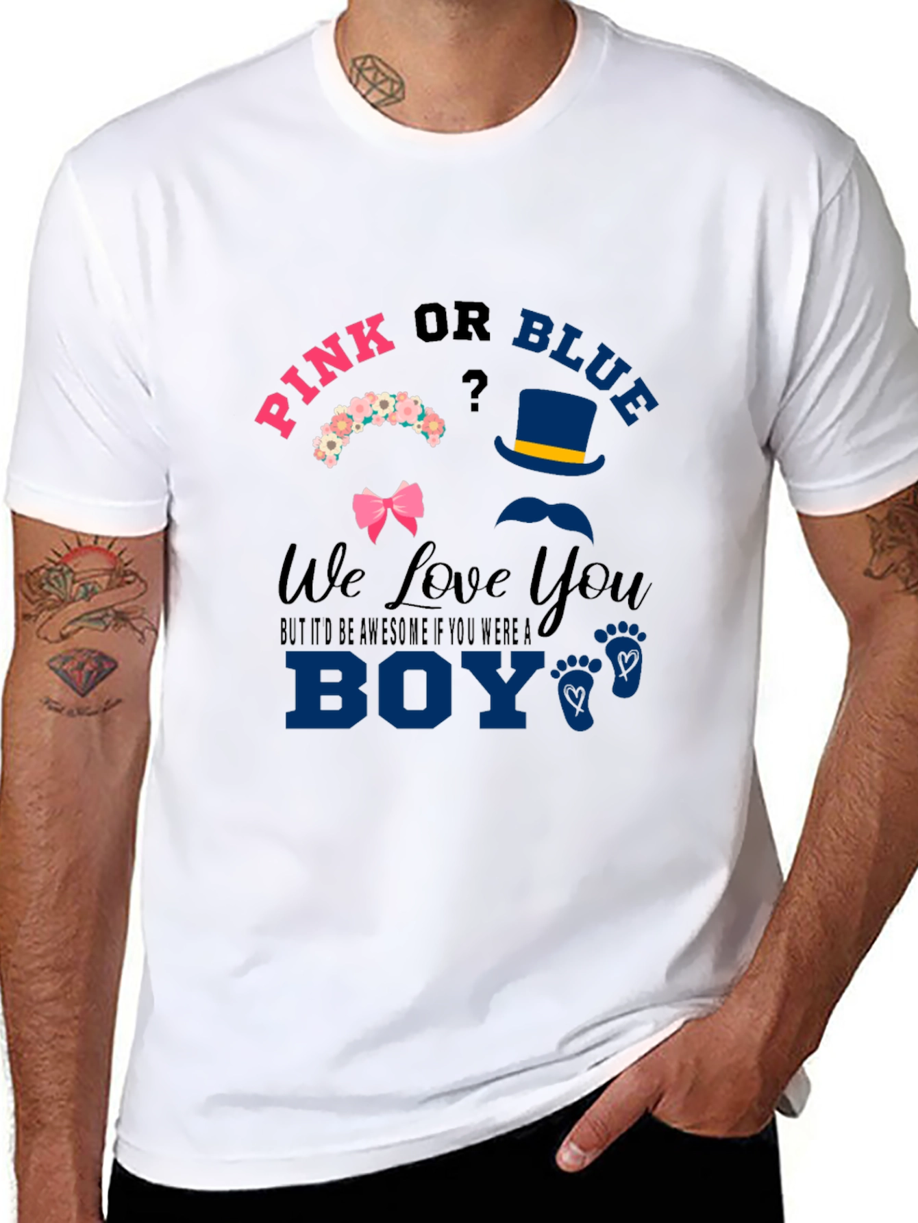 Pink or Blue Gender Reveal T-Shirt
