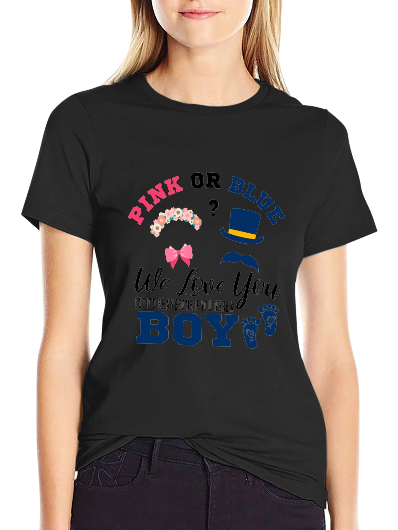 Pink or Blue Gender Reveal T-Shirt