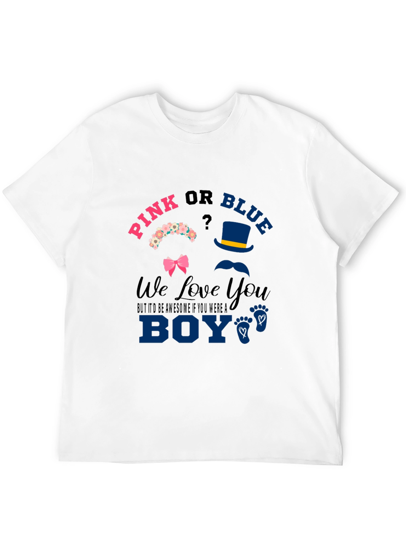 Pink or Blue Gender Reveal T-Shirt