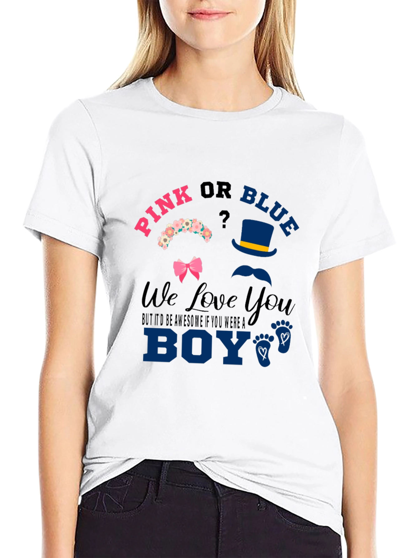 Pink or Blue Gender Reveal T-Shirt