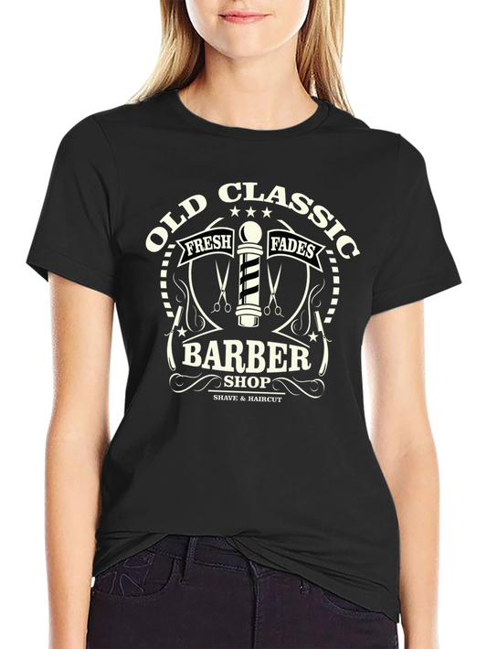 Old Classic Barber Shop T-Shirt - Shave & Haircut