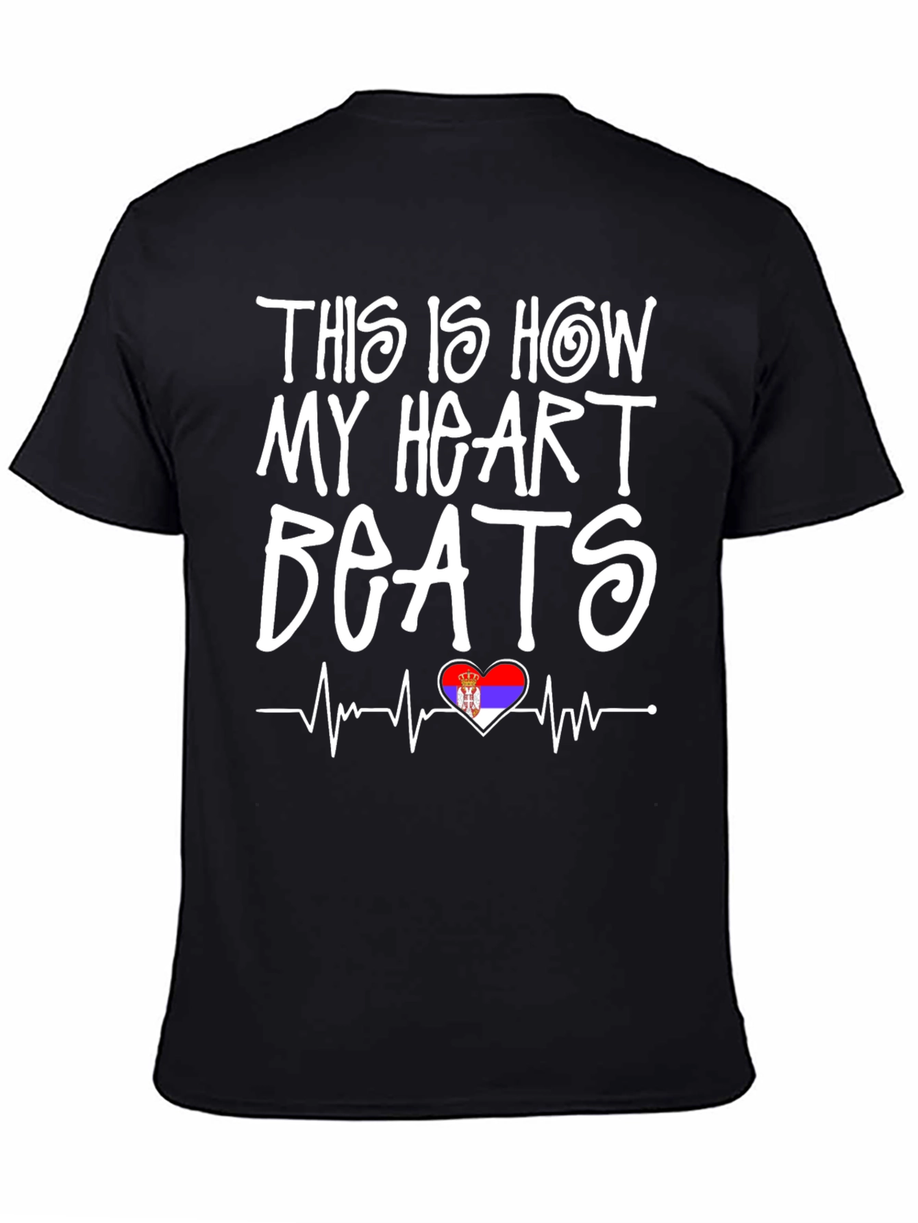 Serbian Pride Heartbeat T-Shirt