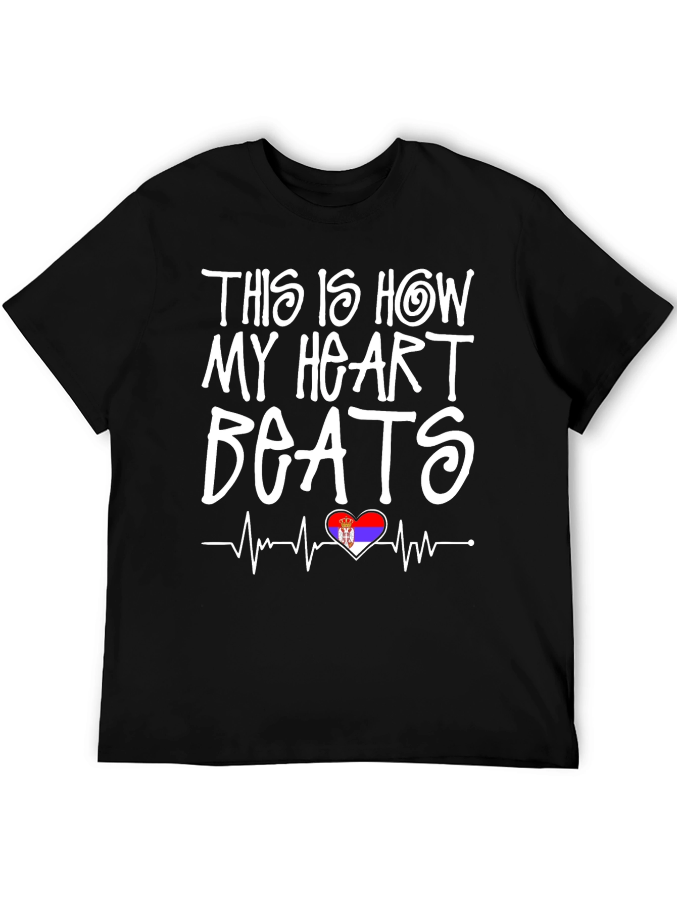 Serbian Pride Heartbeat T-Shirt