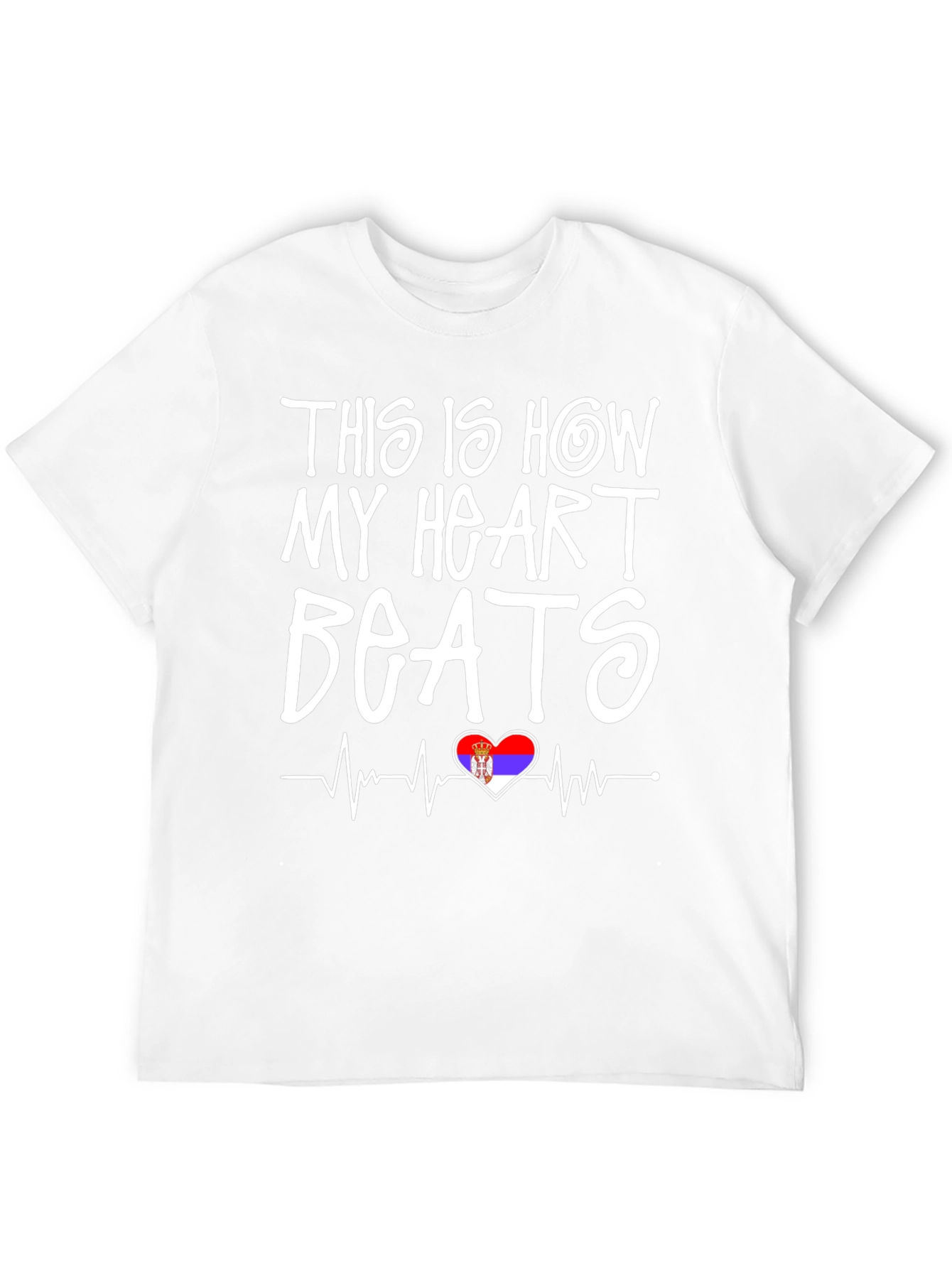 Serbian Pride Heartbeat T-Shirt