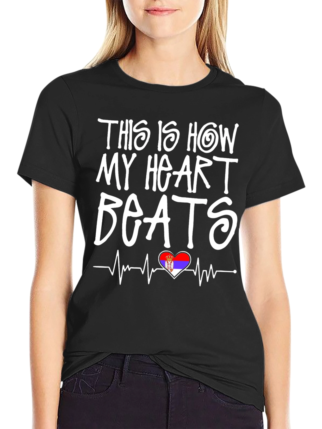 Serbian Pride Heartbeat T-Shirt