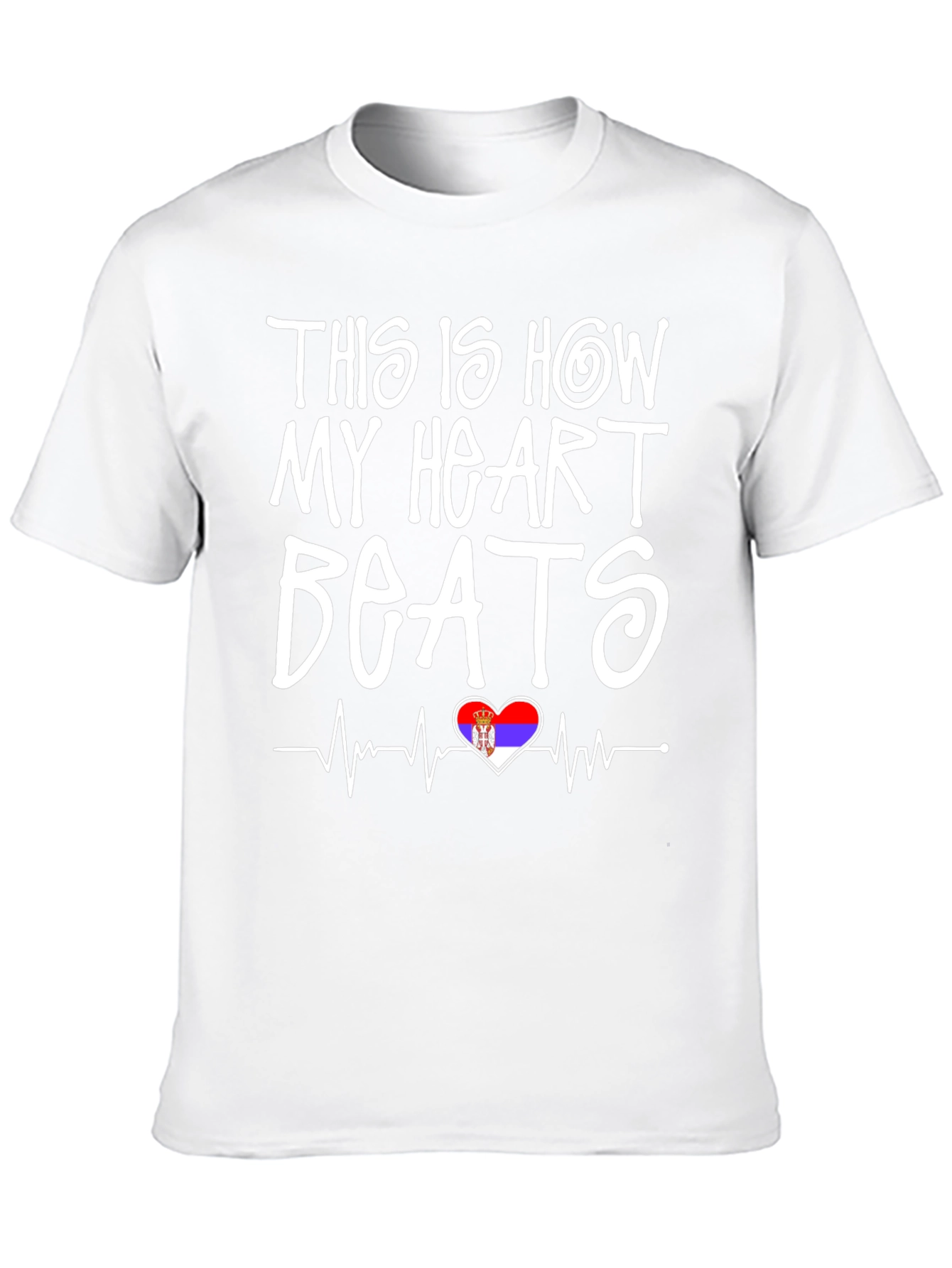 Serbian Pride Heartbeat T-Shirt