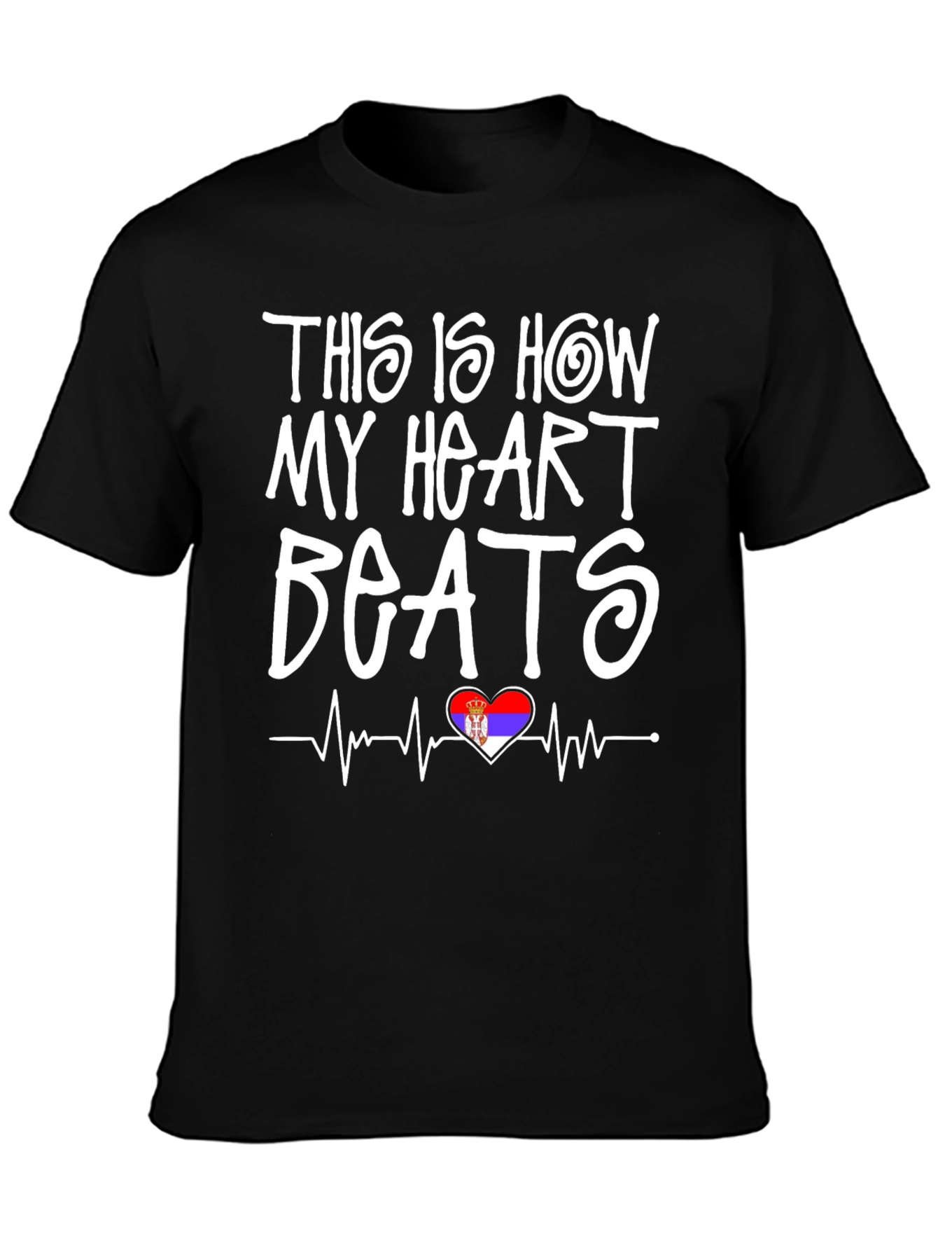 Serbian Pride Heartbeat T-Shirt