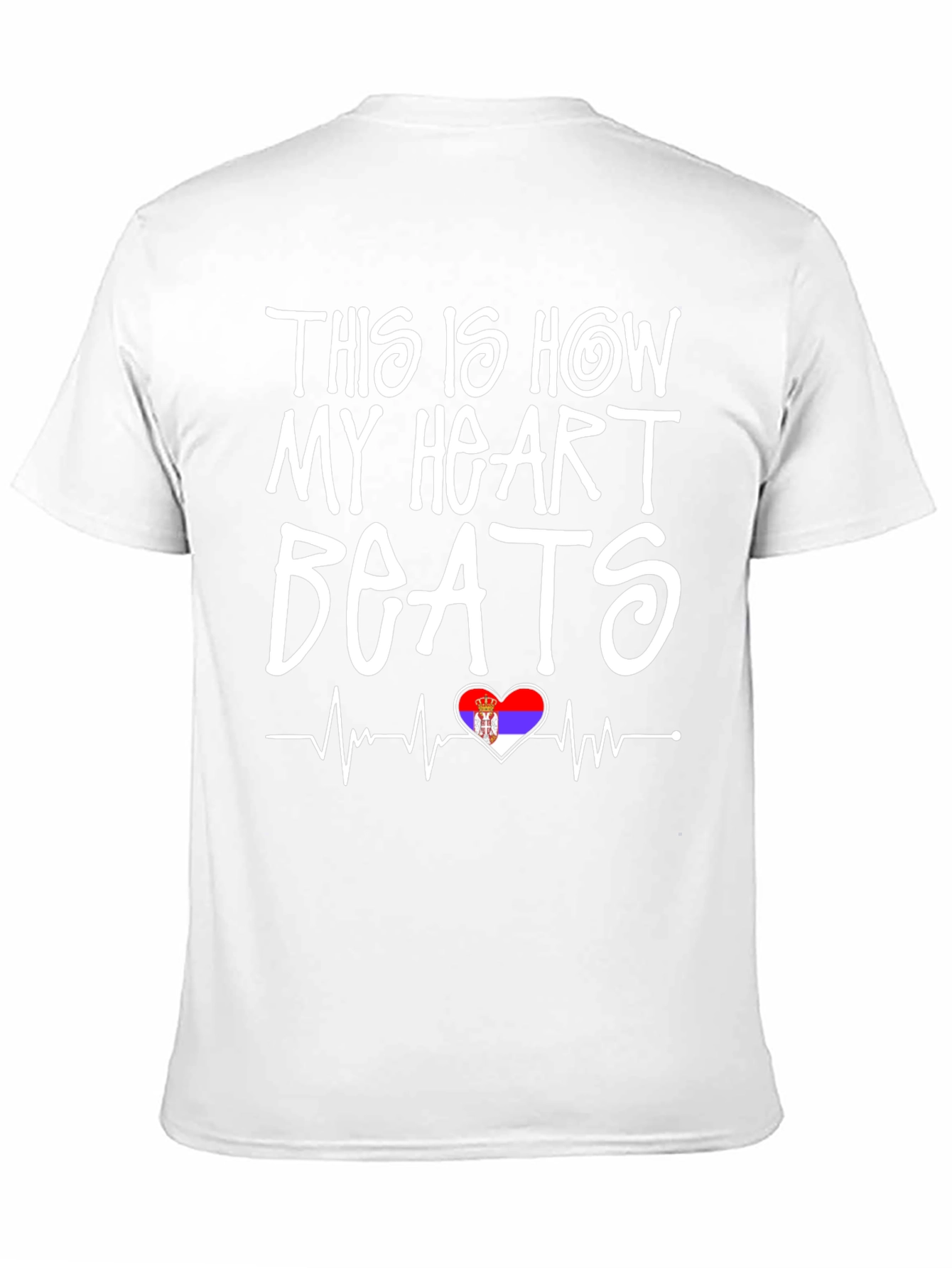 Serbian Pride Heartbeat T-Shirt