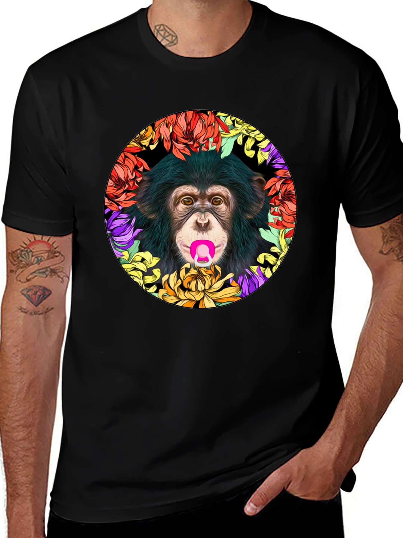 Monkey Flower T-Shirt - Funky Graphic Tee