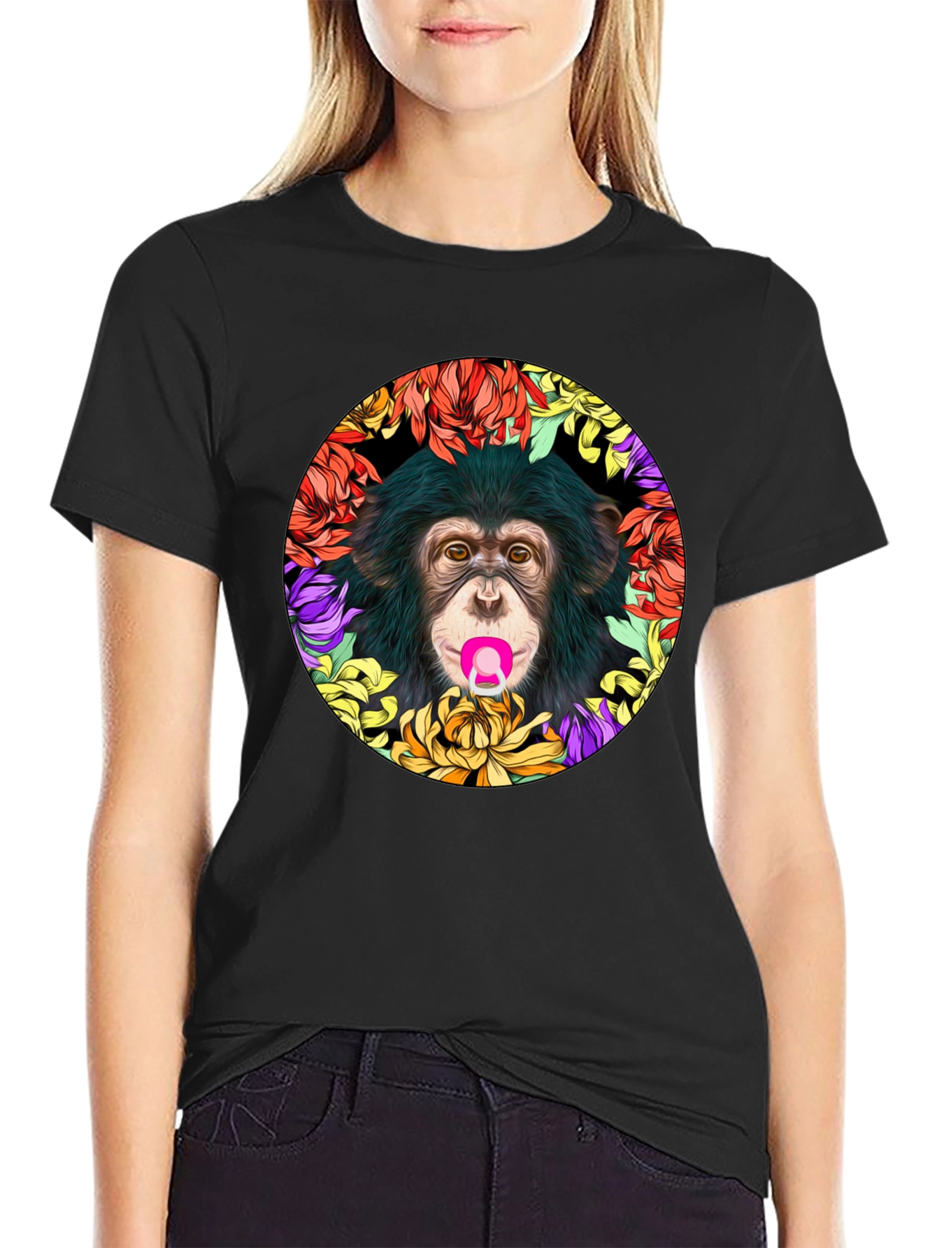 Monkey Flower T-Shirt - Funky Graphic Tee