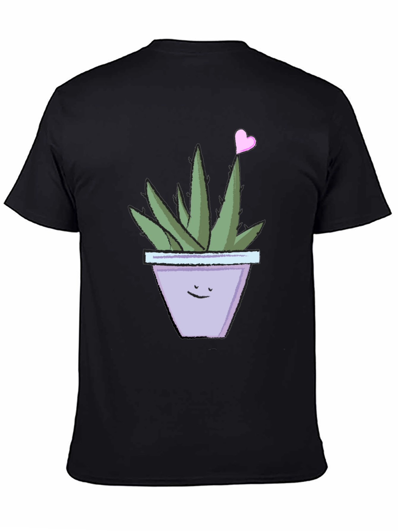 Cute Smiling Potted Plant Graphic Tee