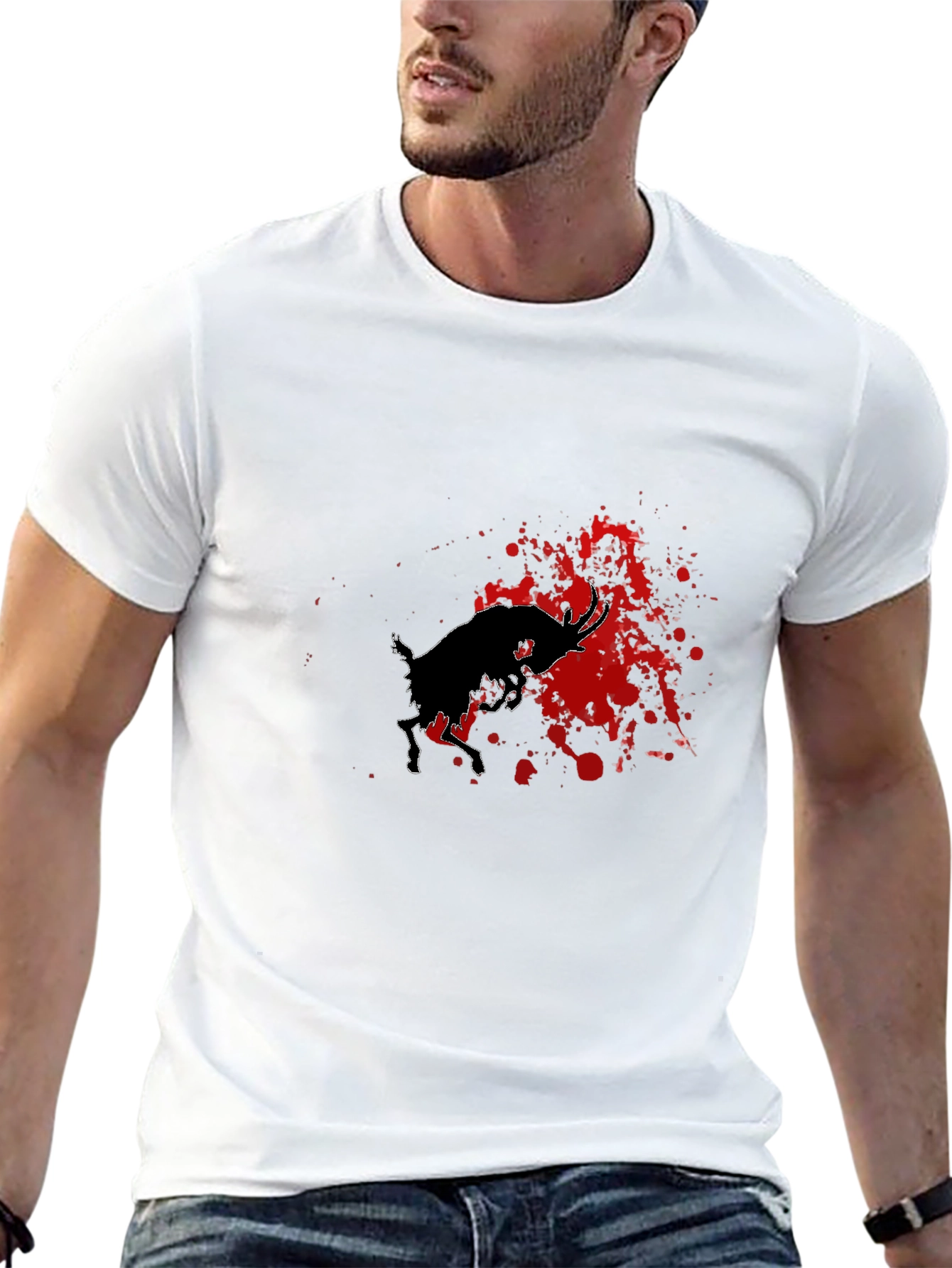 Bull Graphic Black T-Shirt