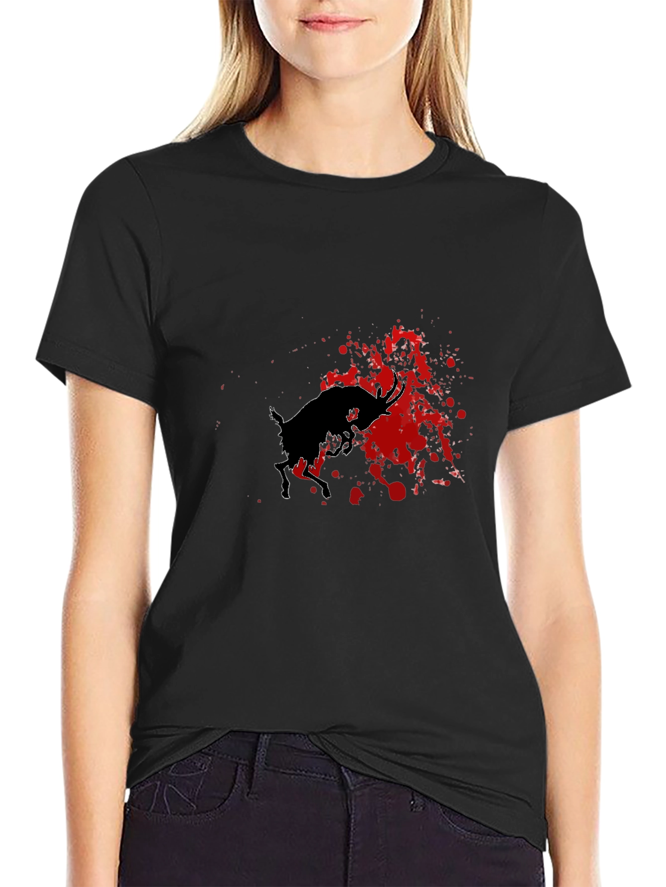 Bull Graphic Black T-Shirt