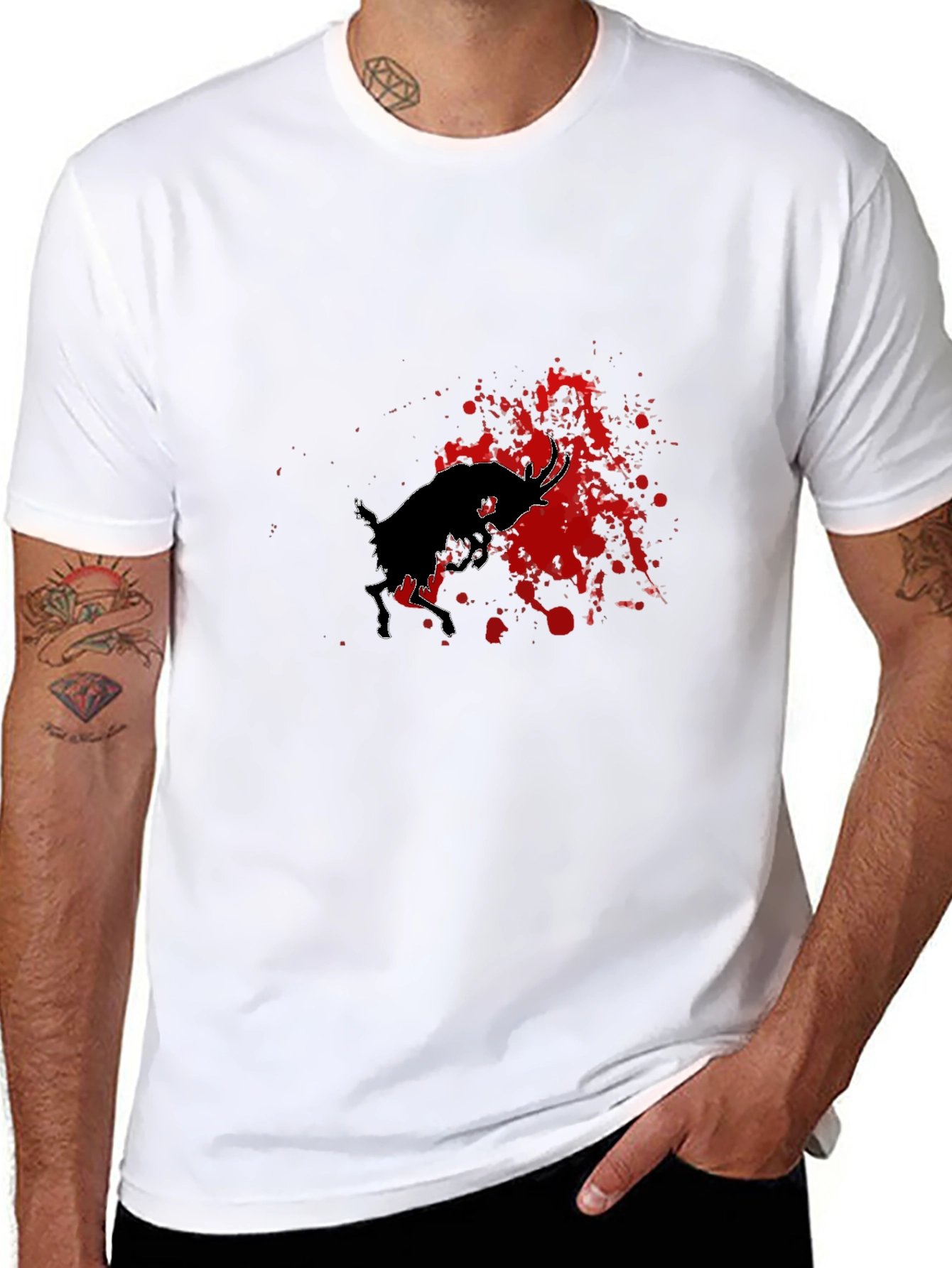 Bull Graphic Black T-Shirt