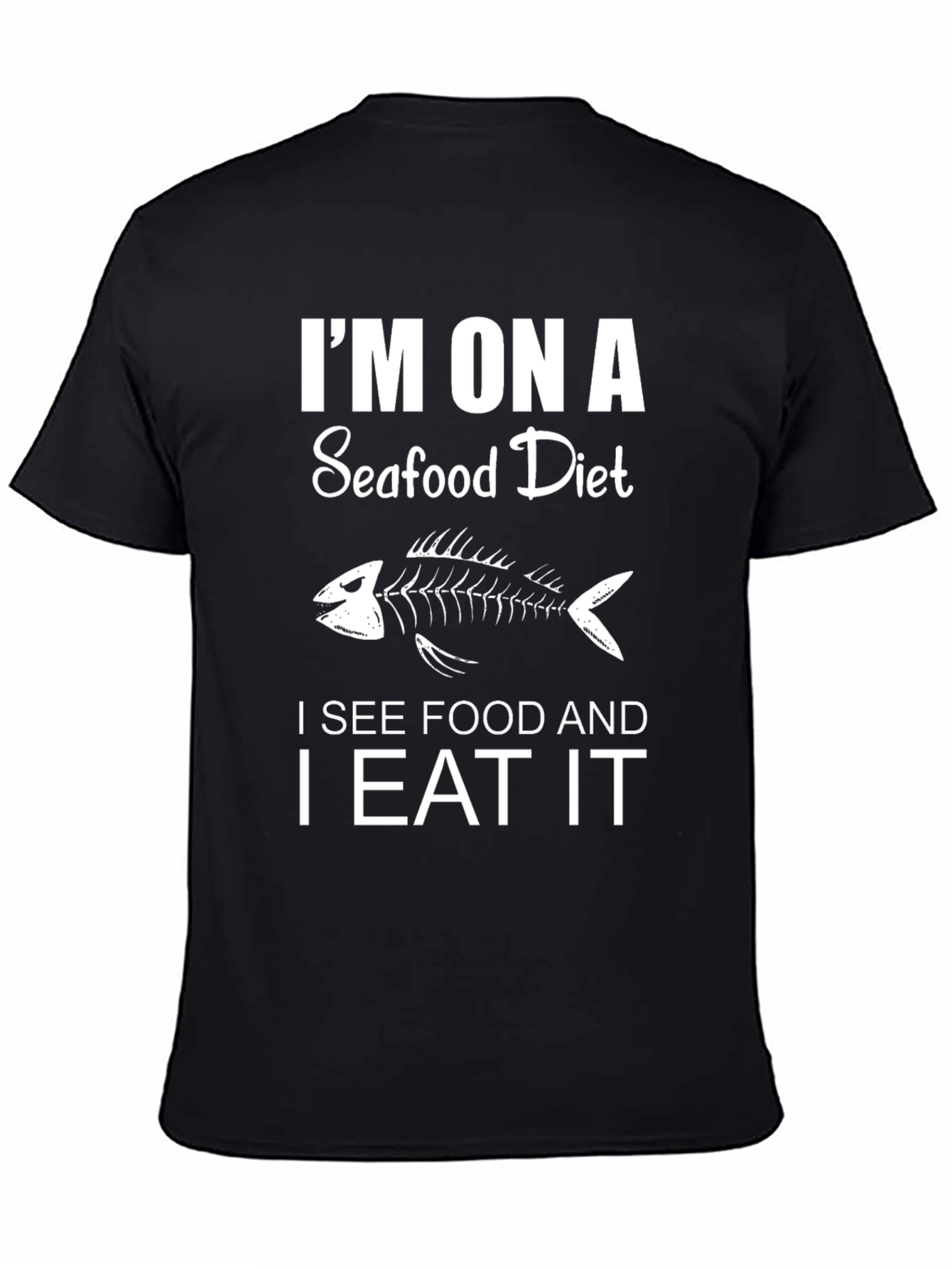 Seafood Diet Funny Graphic T-Shirt