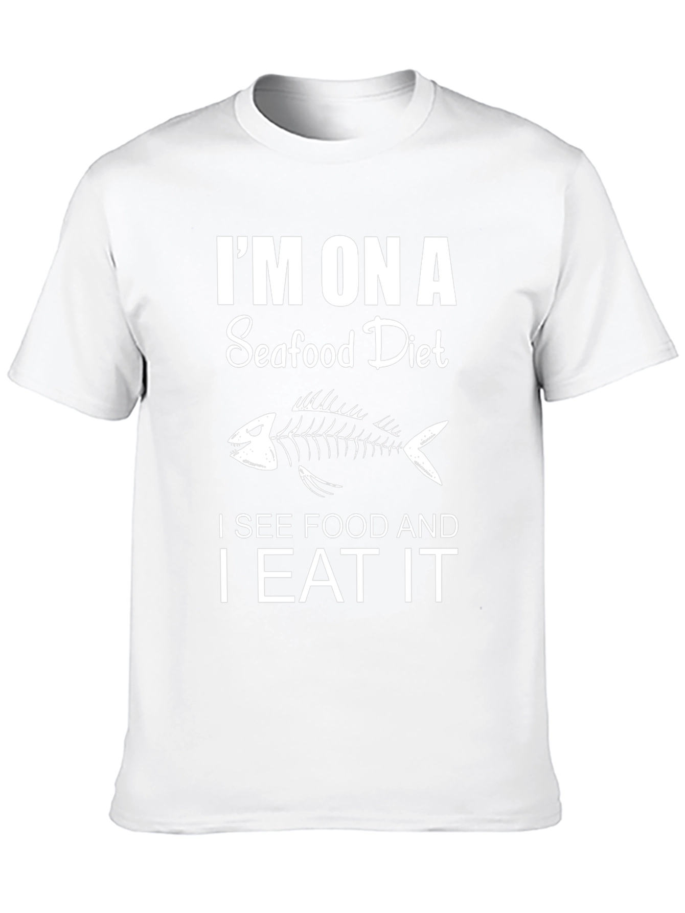 Seafood Diet Funny Graphic T-Shirt