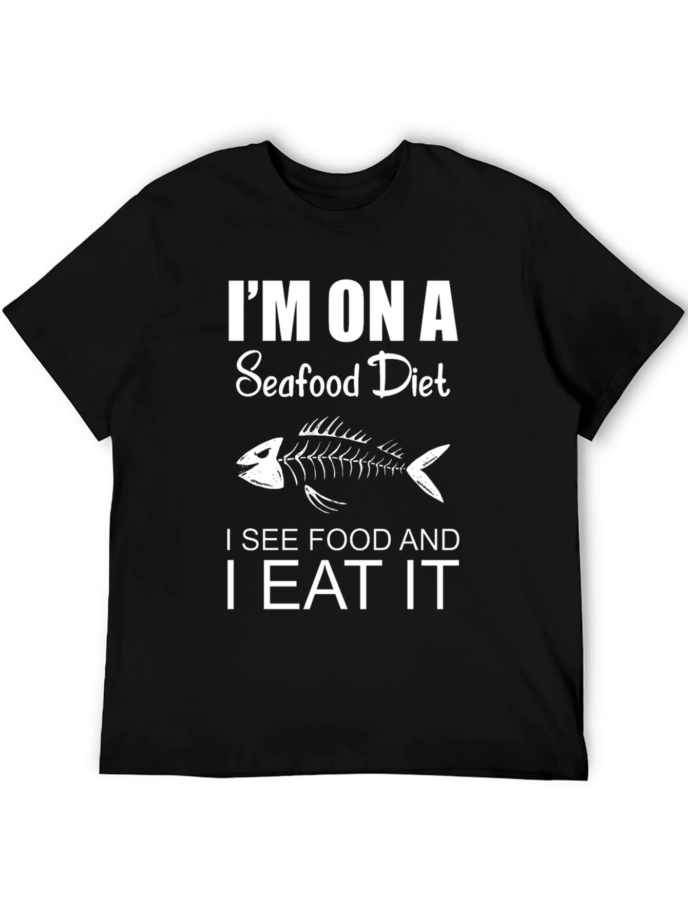 Seafood Diet Funny Graphic T-Shirt