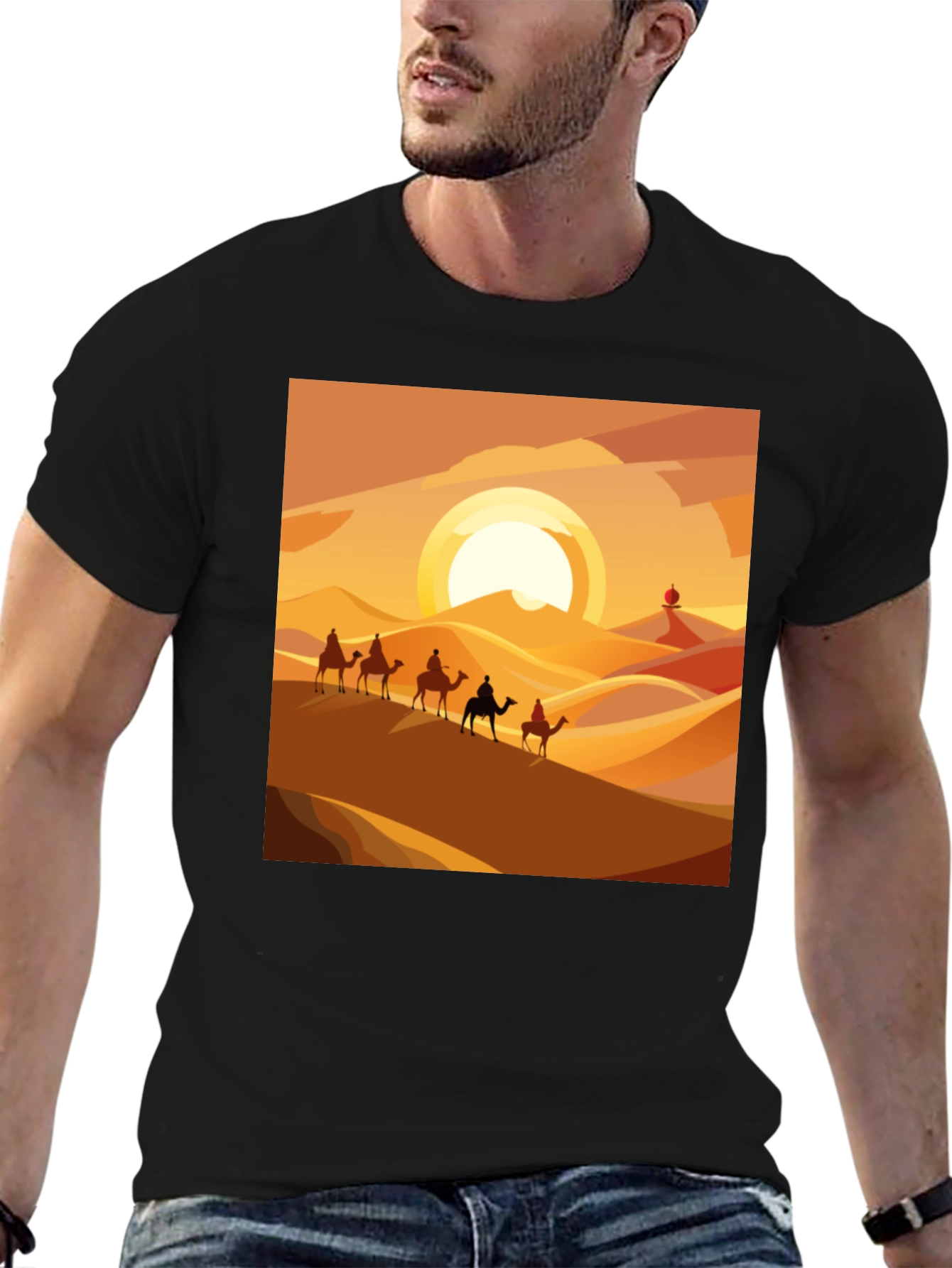 Desert Caravan Graphic T-Shirt