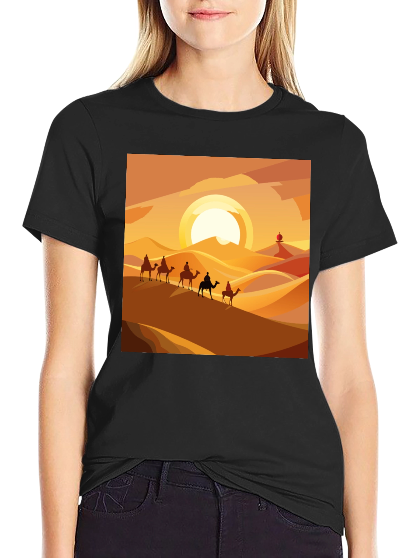 Desert Caravan Graphic T-Shirt