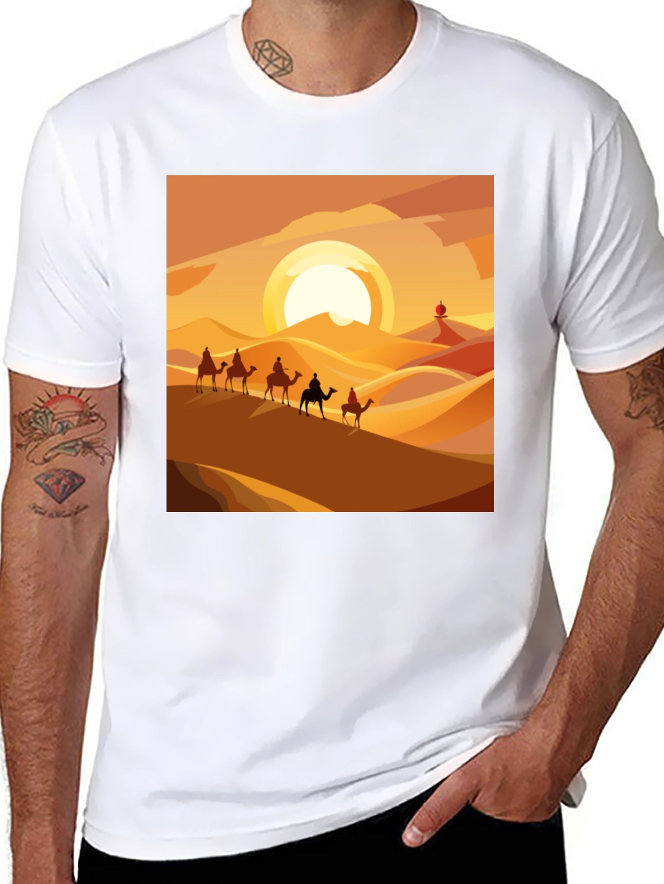 Desert Caravan Graphic T-Shirt