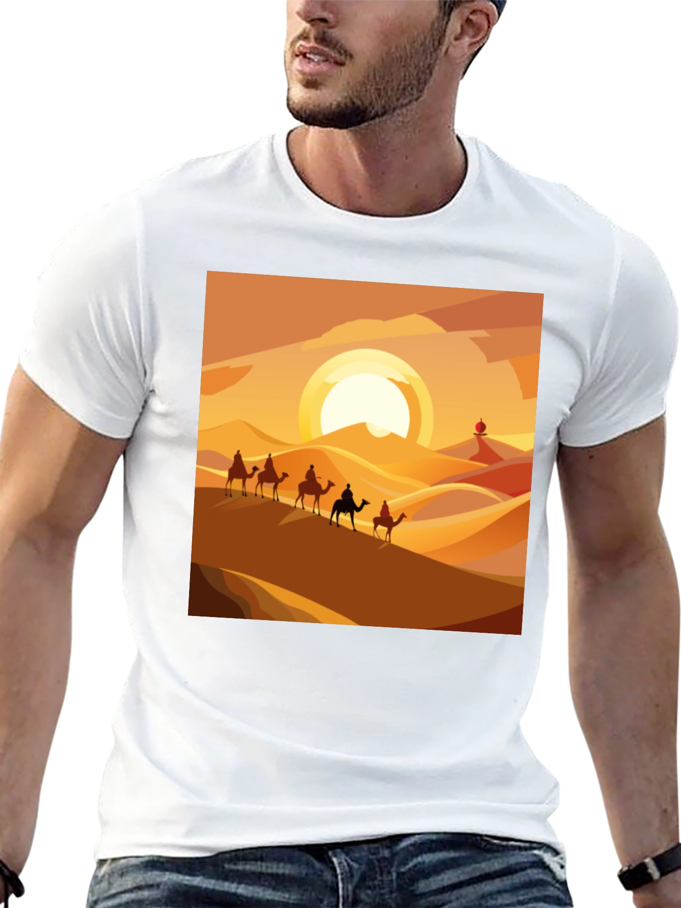 Desert Caravan Graphic T-Shirt