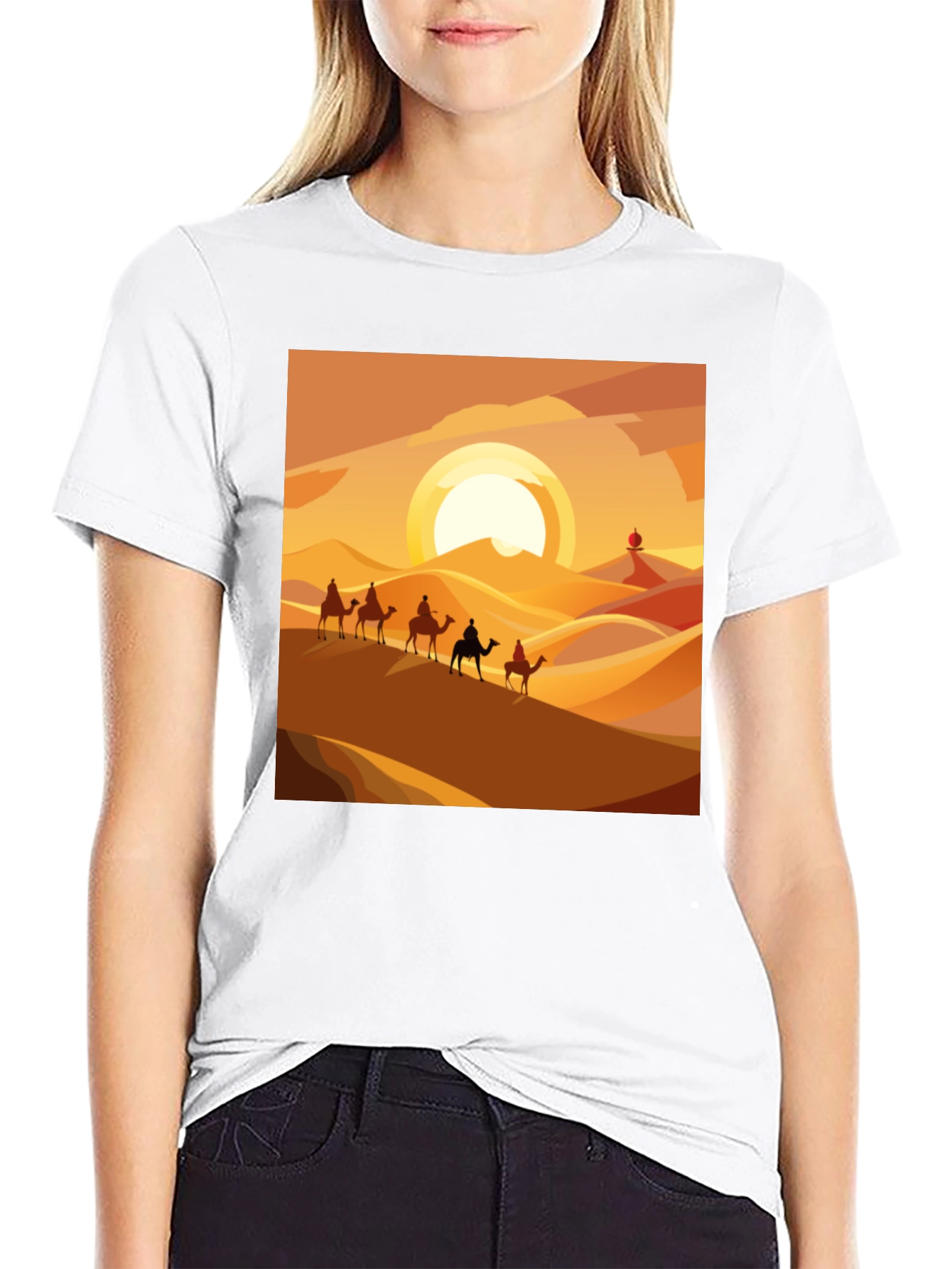 Desert Caravan Graphic T-Shirt