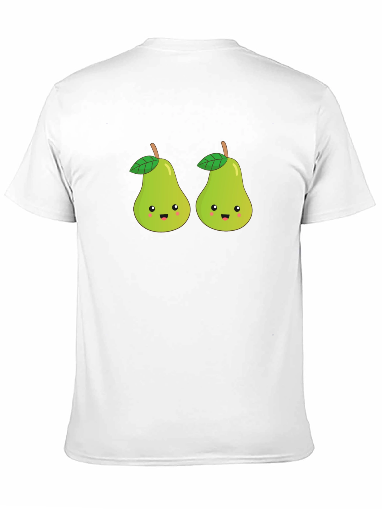 Cute Pear Couple Black T-Shirt