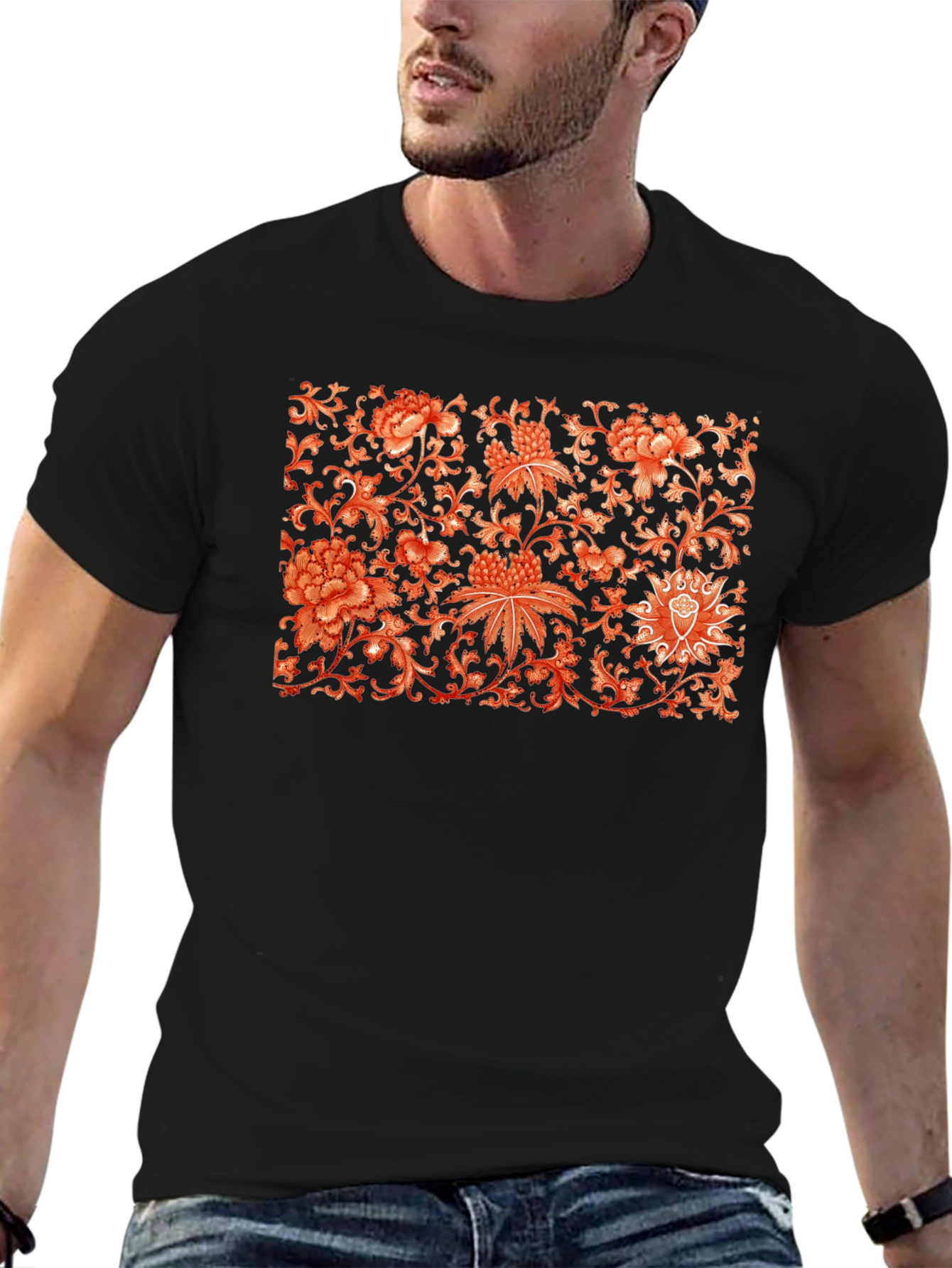 Floral Pattern Graphic Print T-Shirt