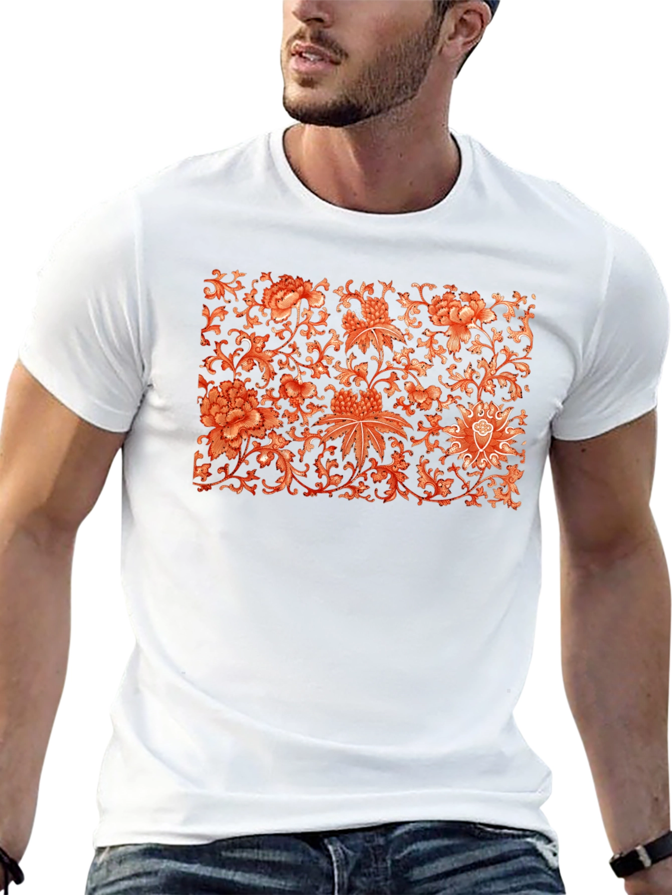 Floral Pattern Graphic Print T-Shirt