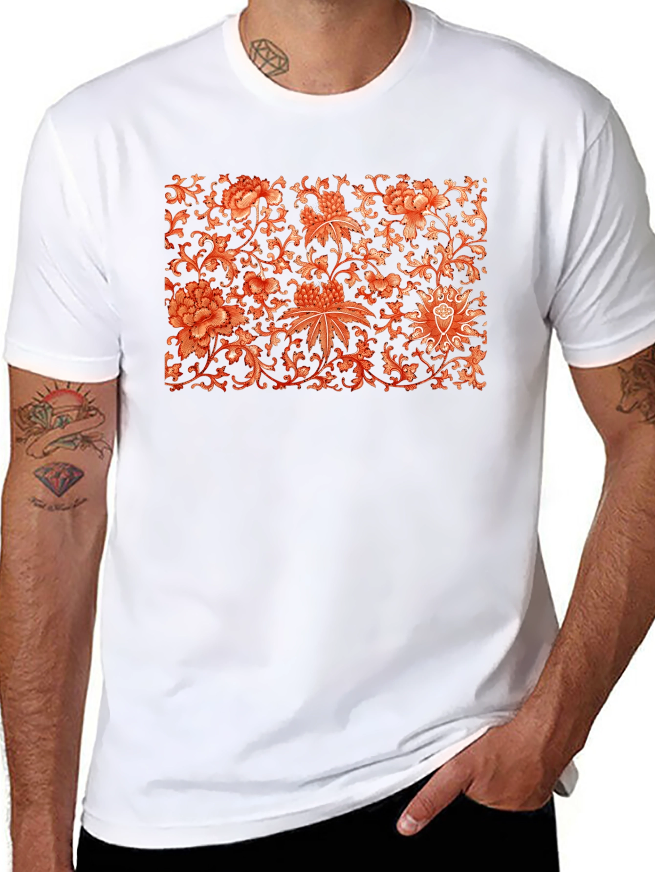Floral Pattern Graphic Print T-Shirt