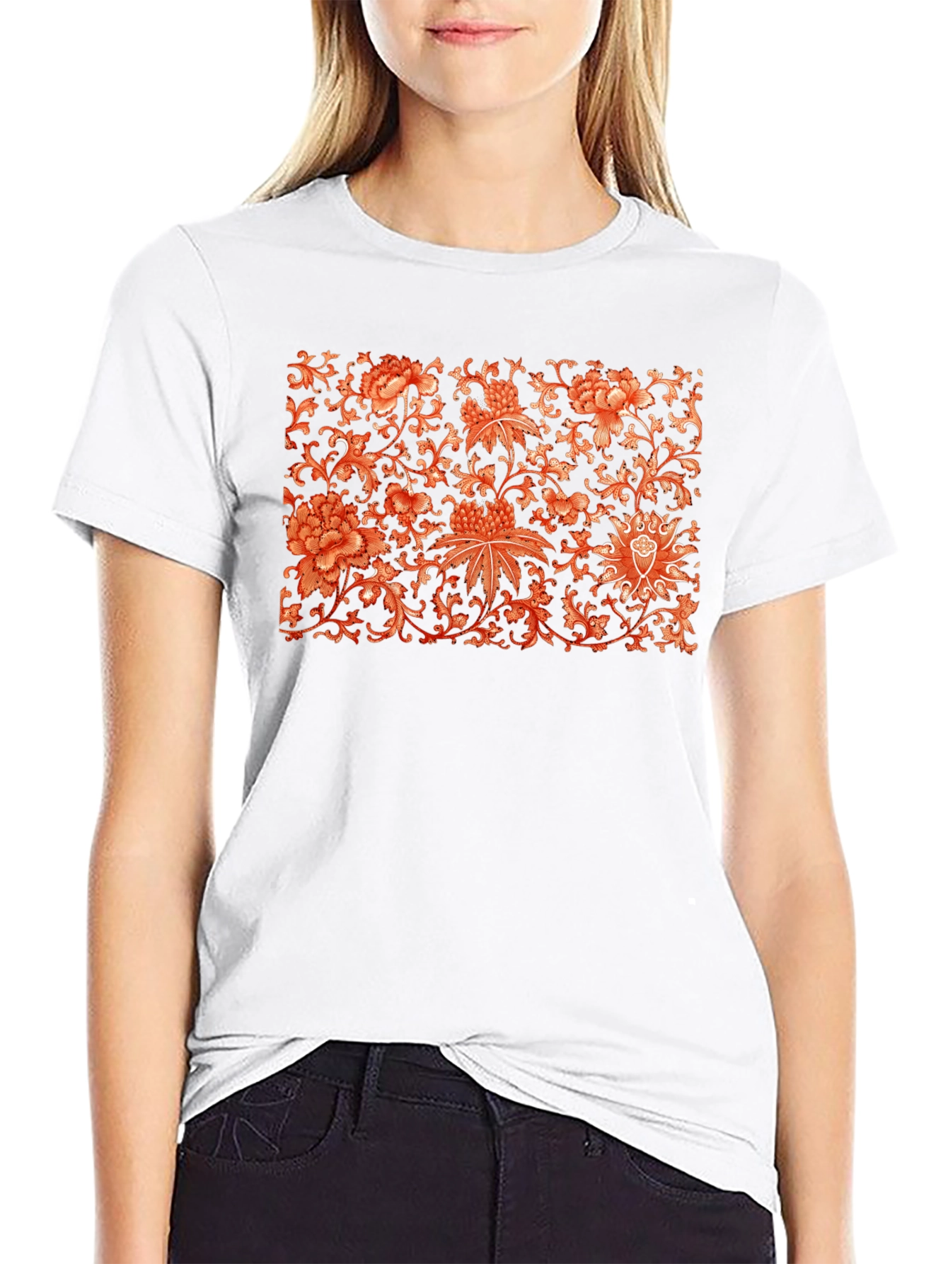 Floral Pattern Graphic Print T-Shirt