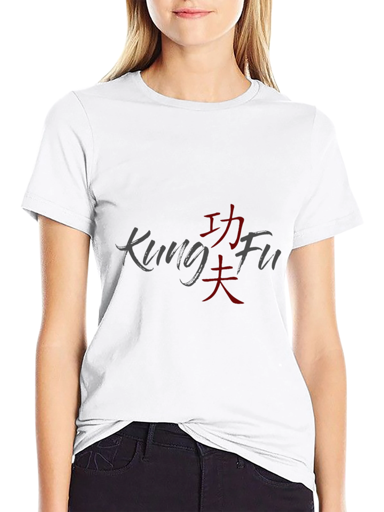 Kung Fu Graphic T-Shirt - Casual Black Tee