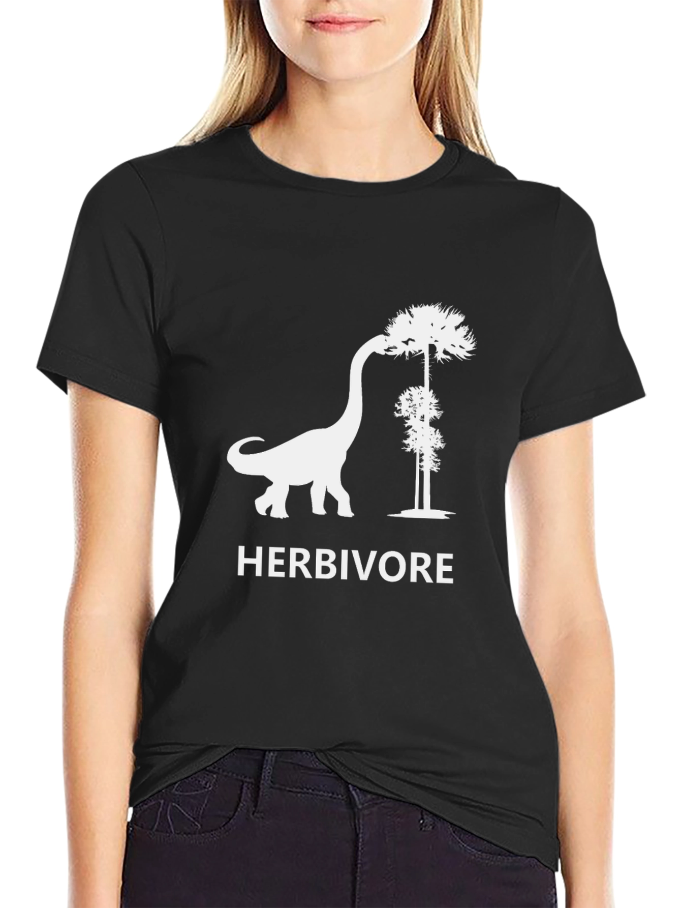 Herbivore Dinosaur Graphic Tee - Black
