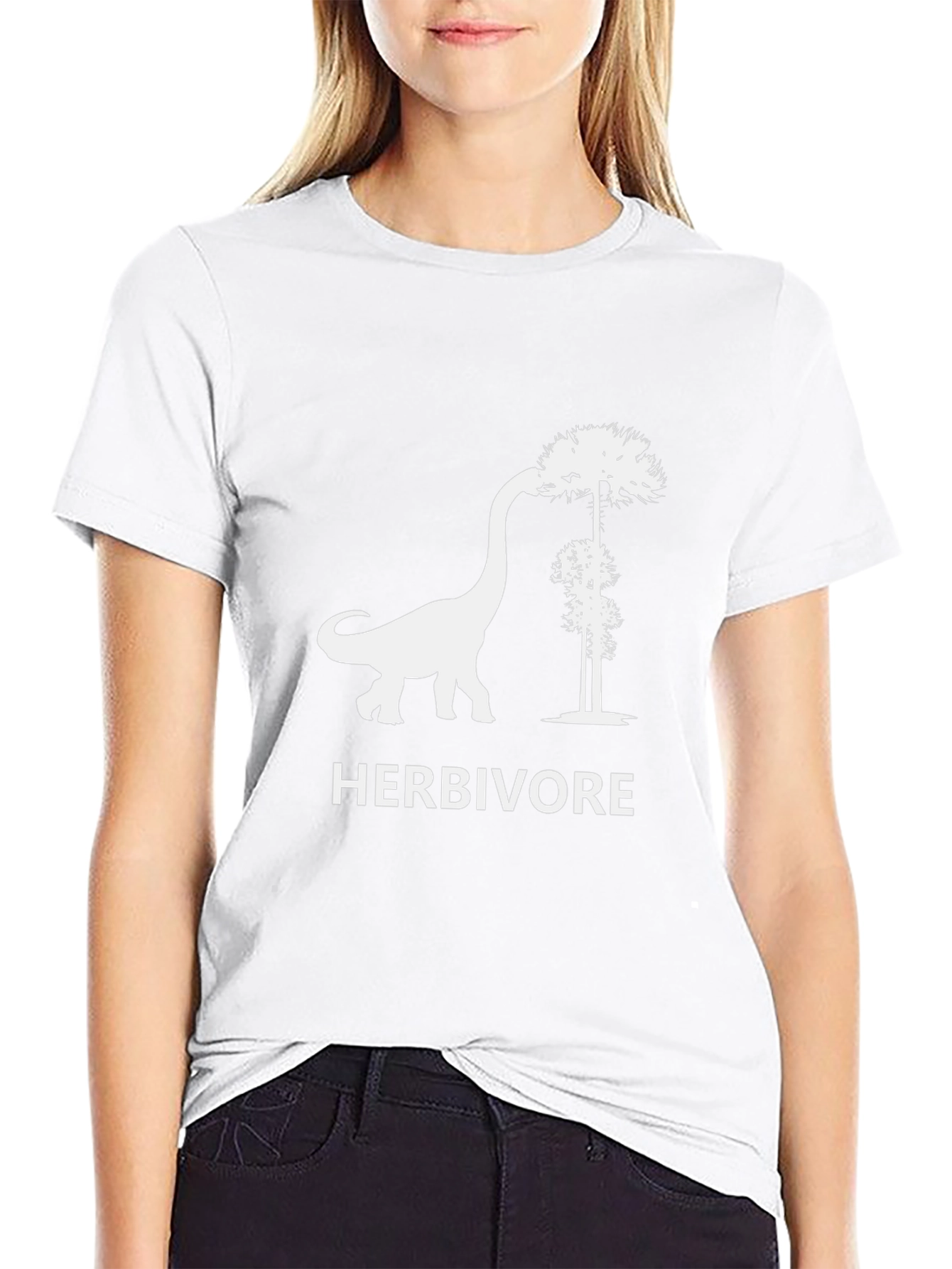 Herbivore Dinosaur Graphic Tee - Black