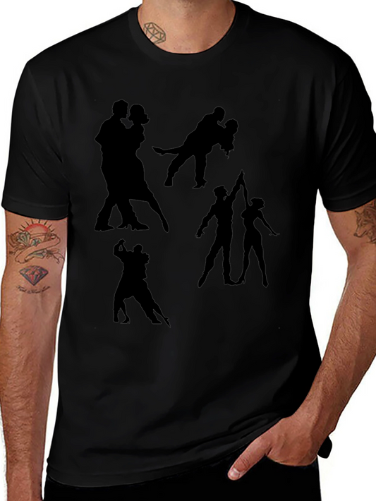 Dance Silhouette Graphic Tee - Black T-Shirt