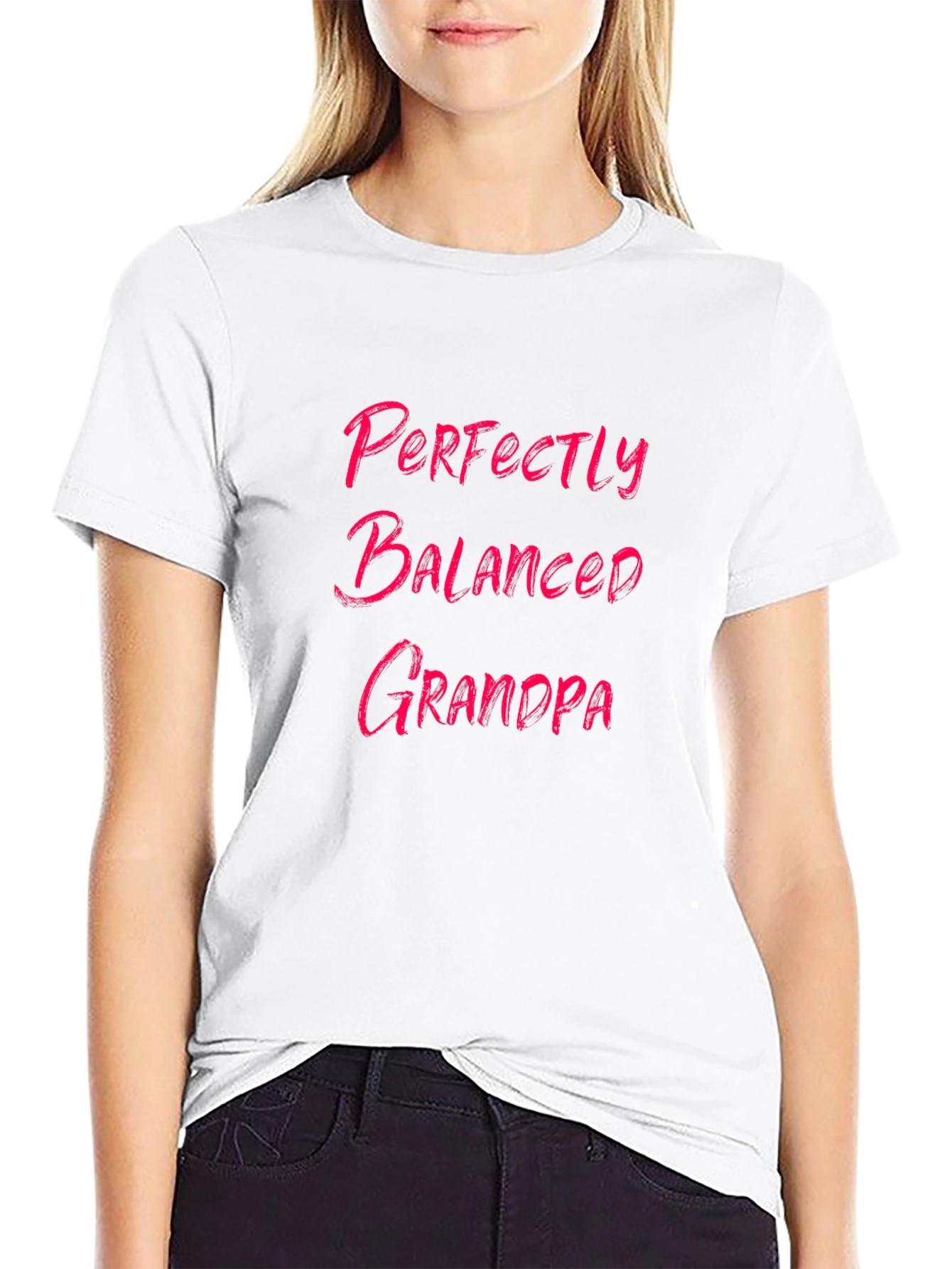 Perfectly Balanced Grandpa Black T-Shirt
