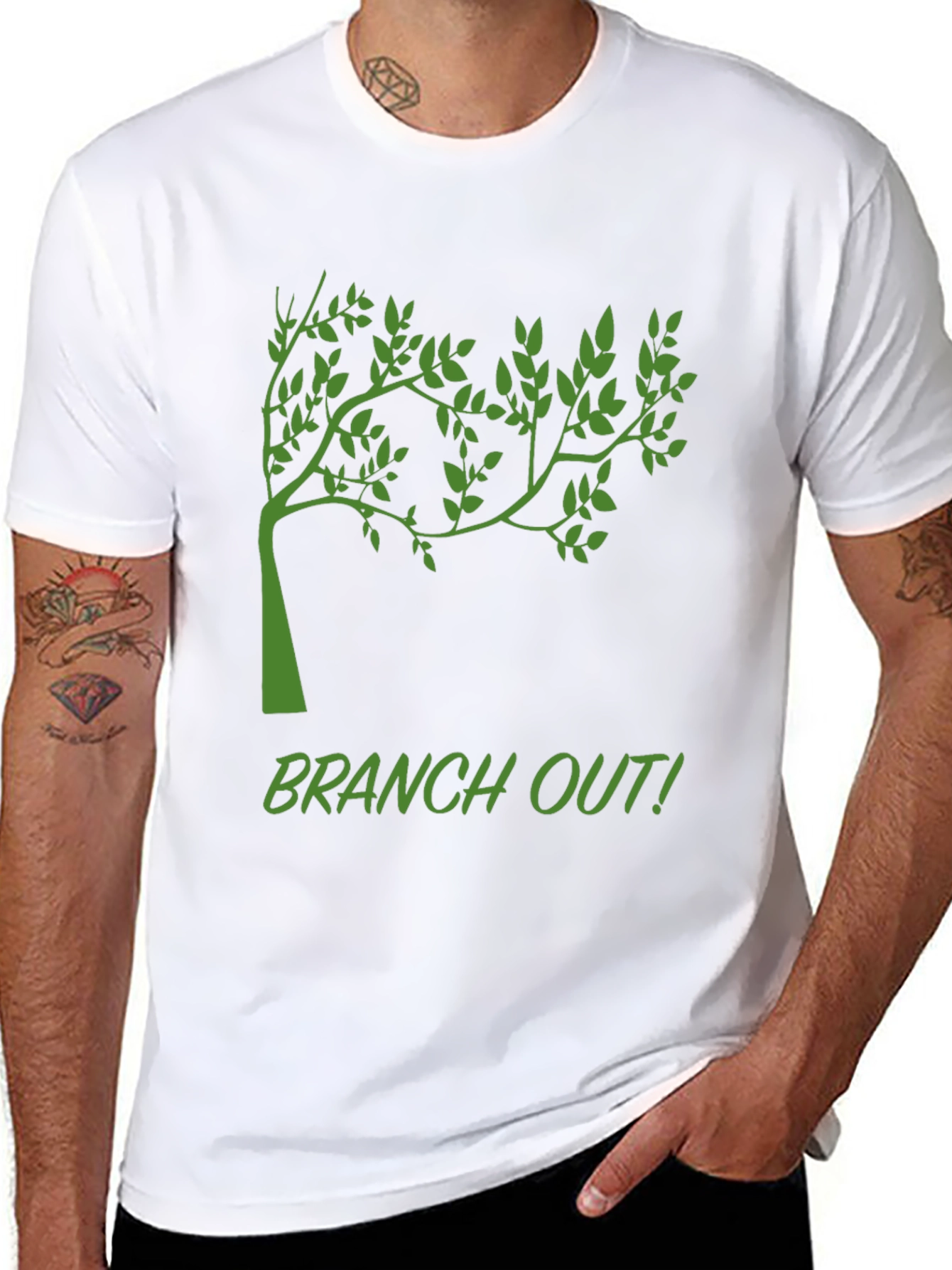 Branch Out Black T-Shirt - Nature Inspired Tee