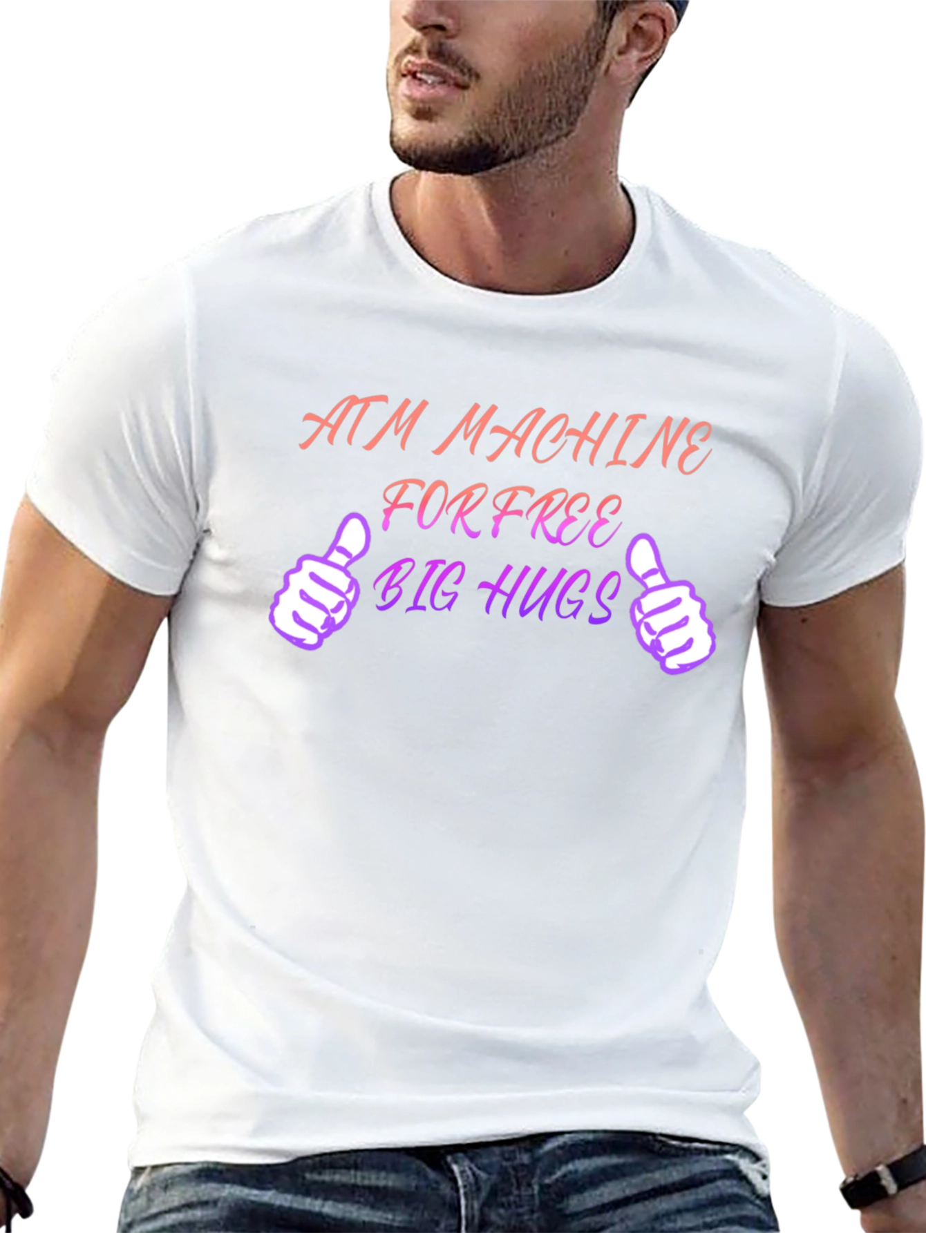 ATM Machine for Free Big Hugs Black T-Shirt