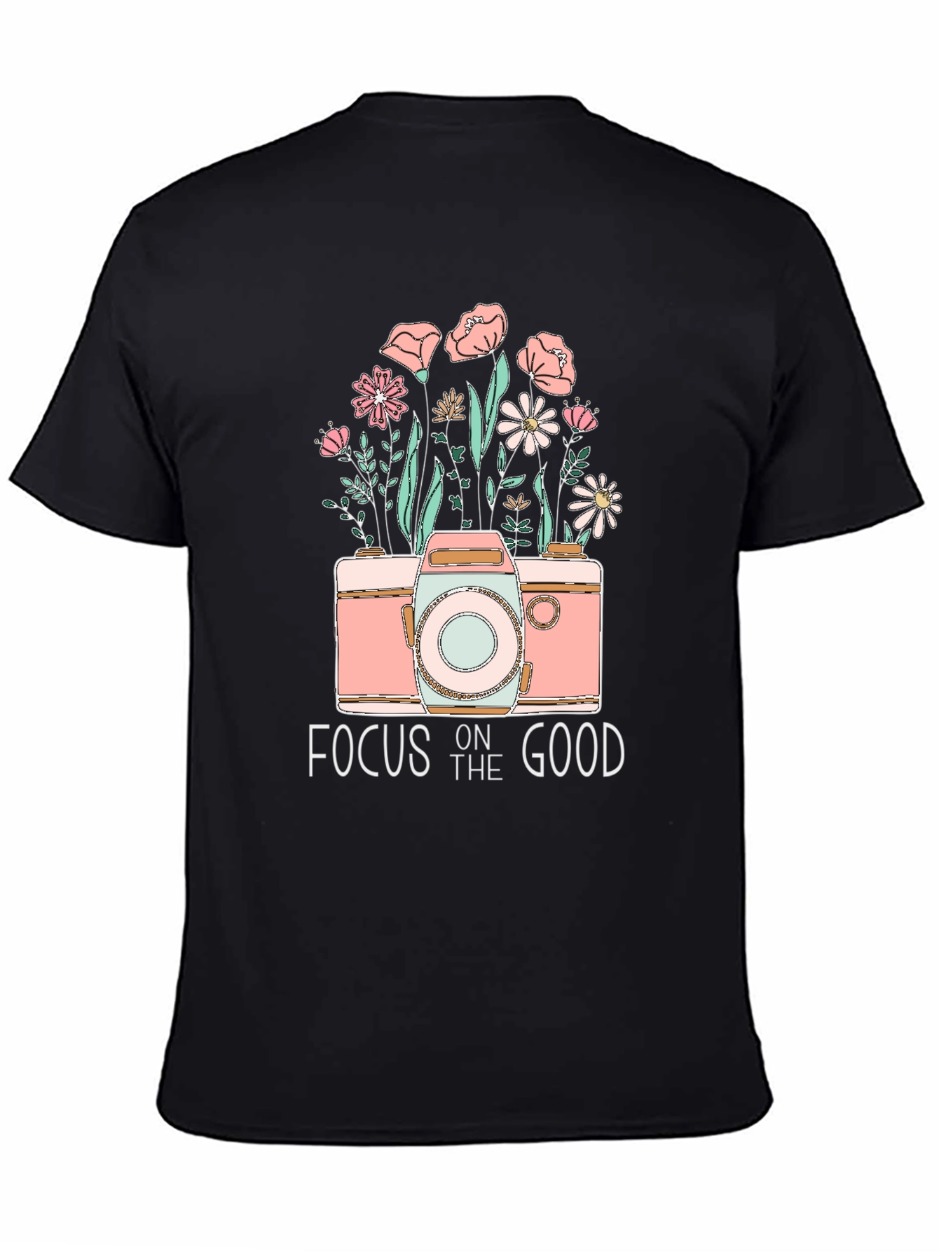 Focus on the Good Camera Floral Graphic Tee