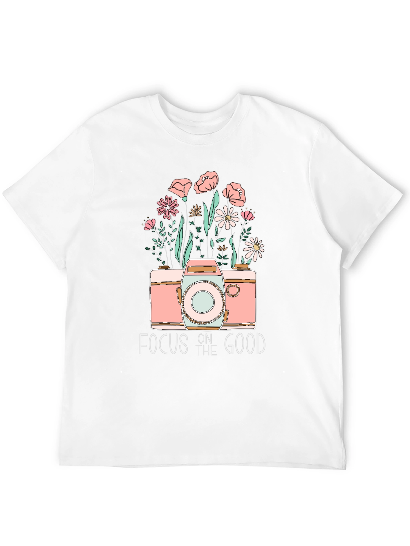 Focus on the Good Camera Floral Graphic Tee