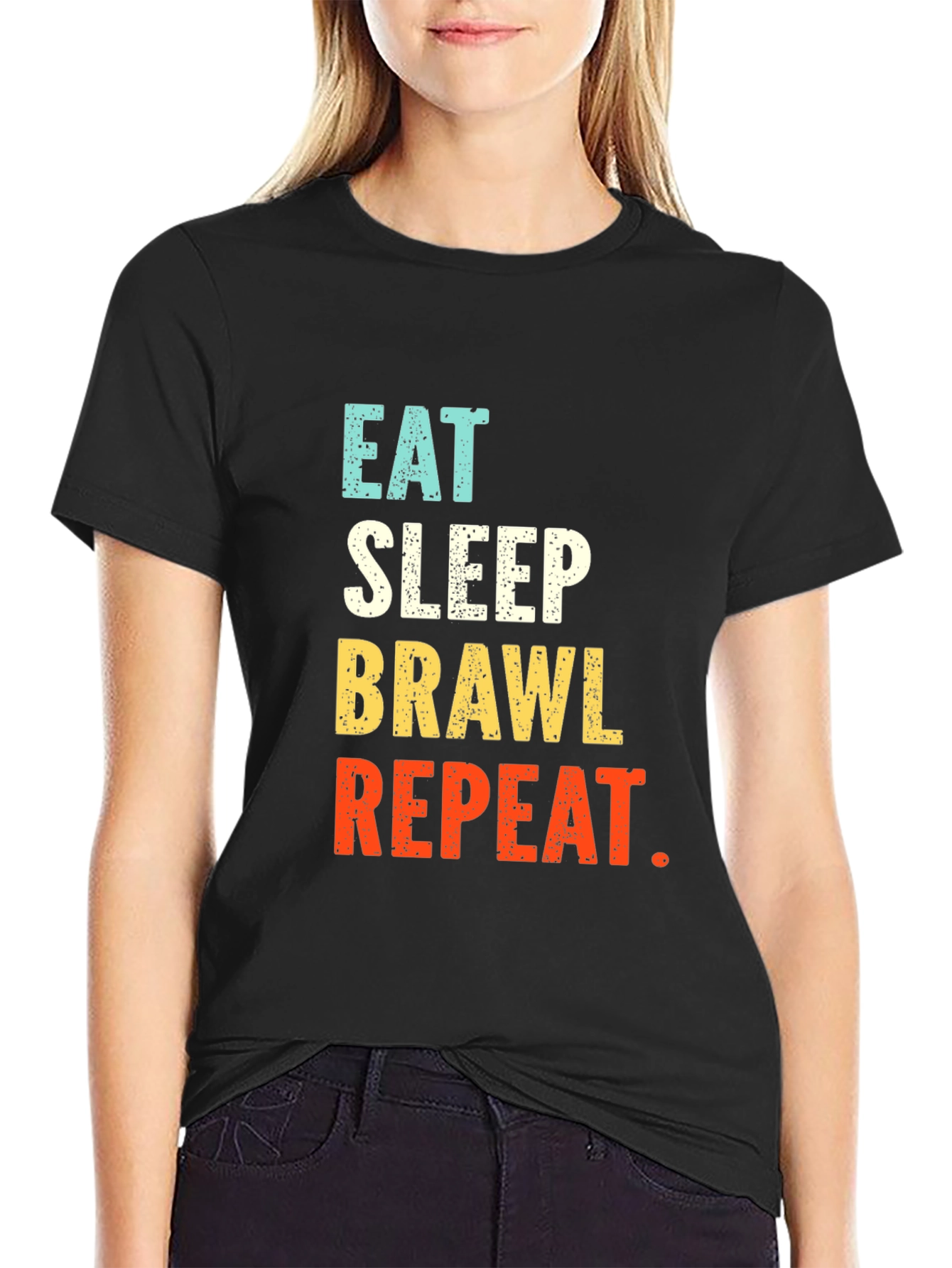 Eat Sleep Brawl Repeat T-Shirt - Gamer Tee
