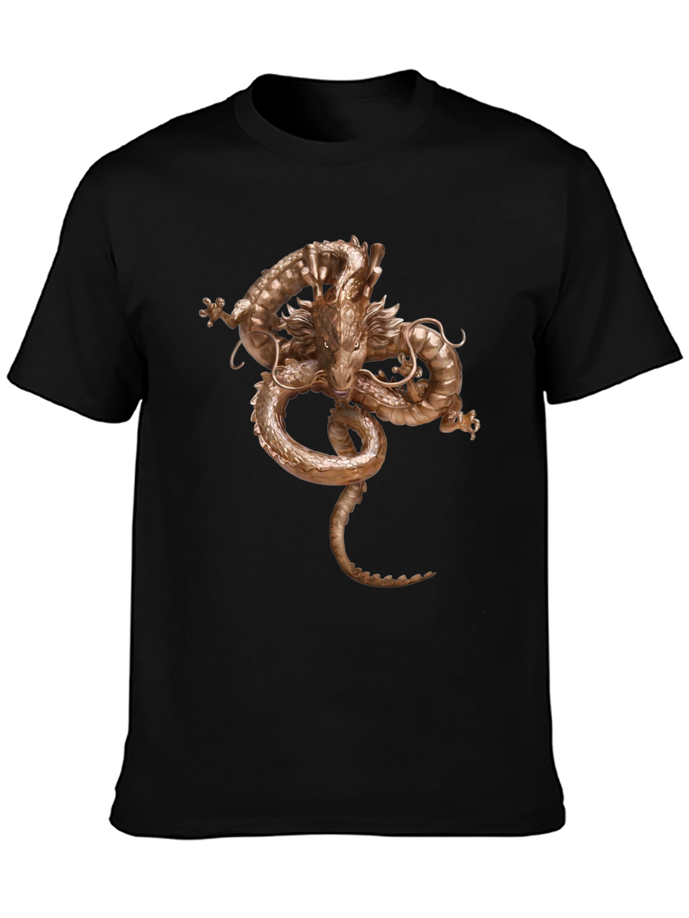 Dragon Graphic Tee - Black Casual Wear