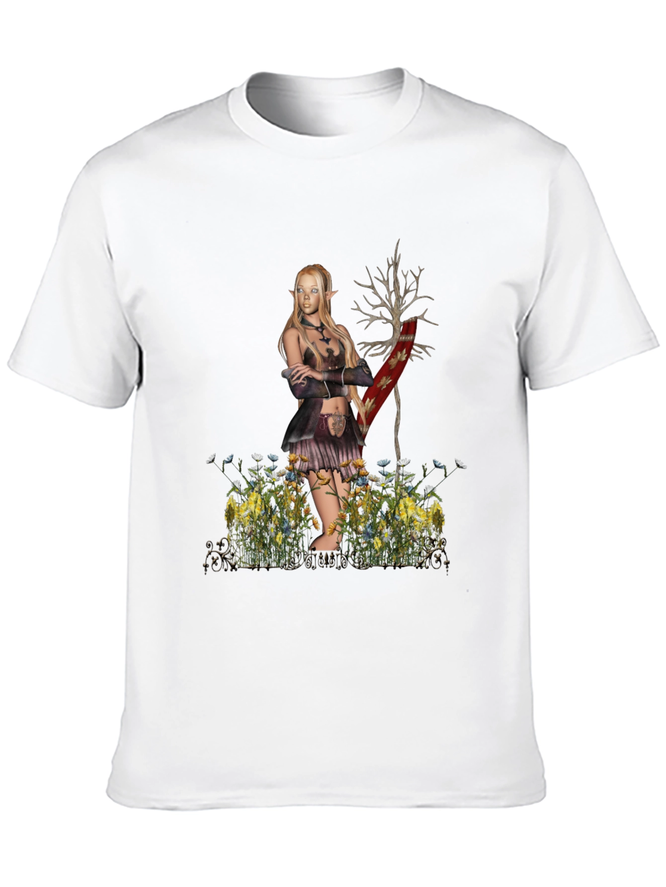Fantasy Elf T-Shirt - Nature Inspired Graphic Tee