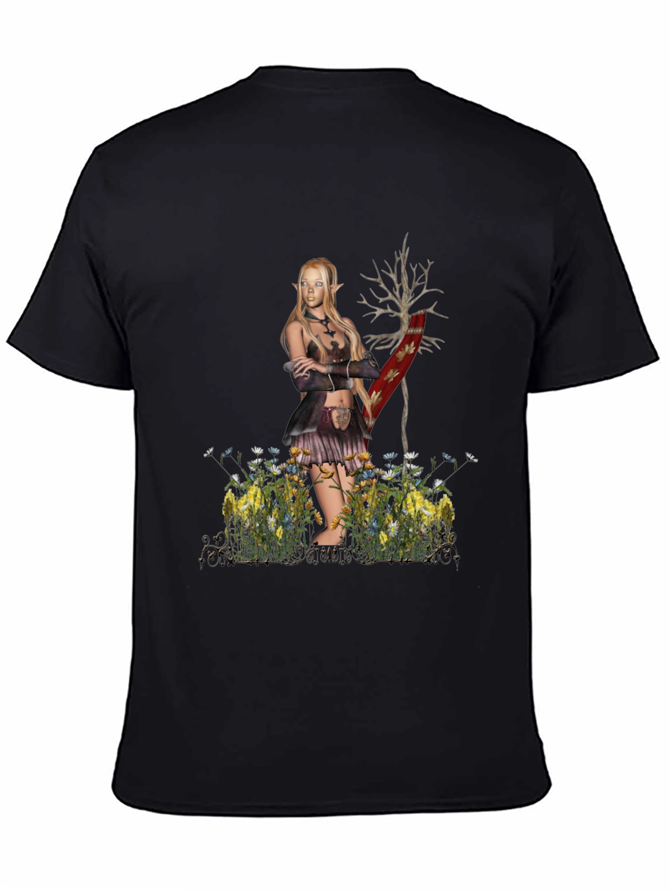 Fantasy Elf T-Shirt - Nature Inspired Graphic Tee