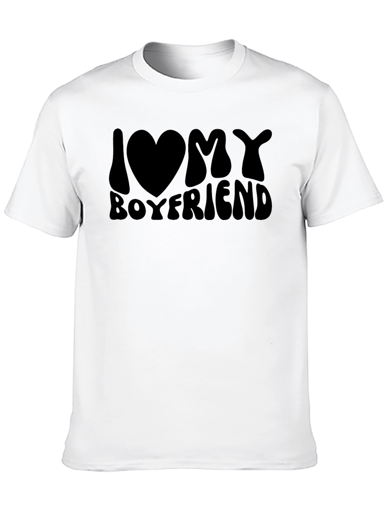 I Love My Boyfriend Graphic Tee - Black
