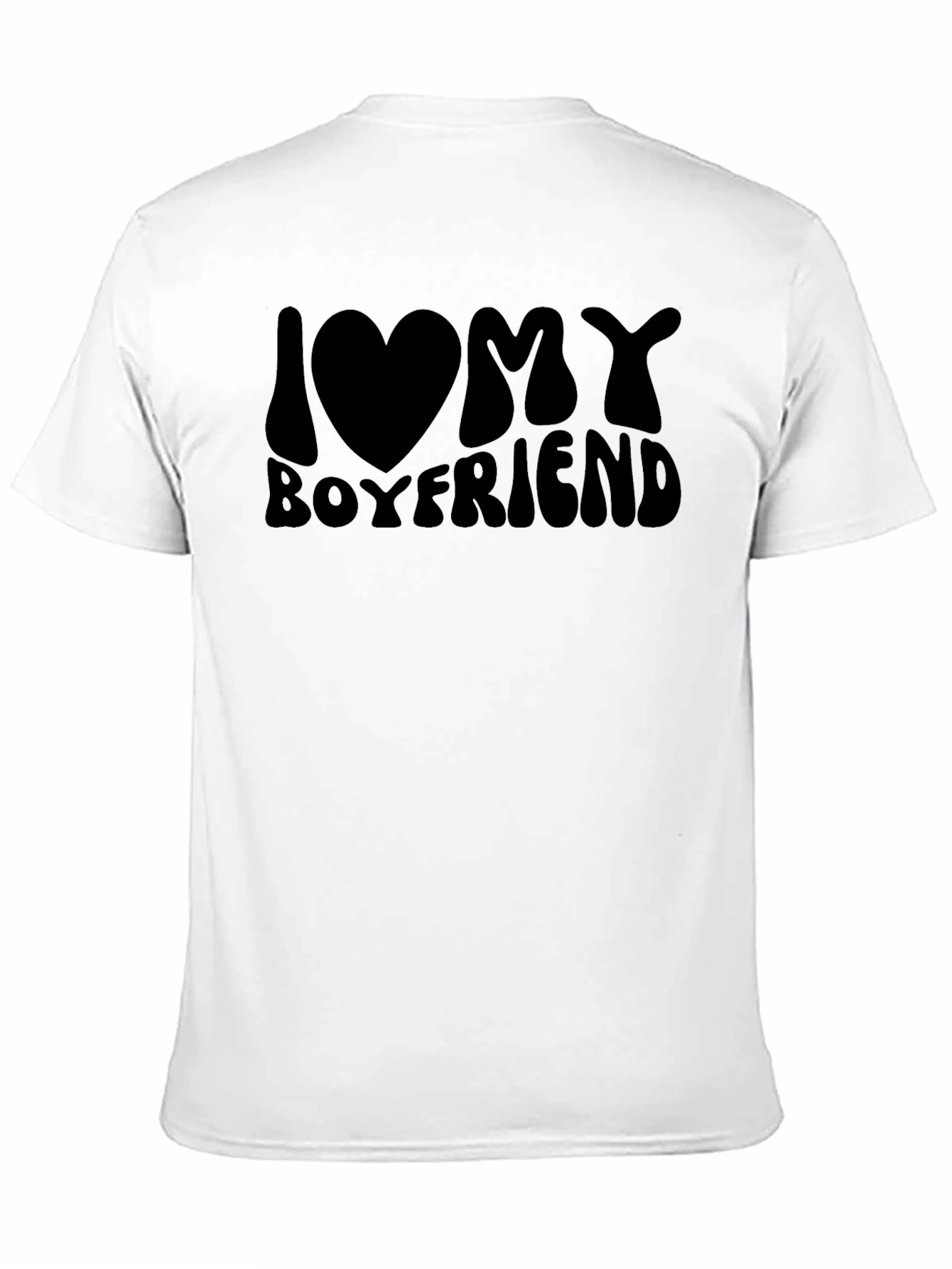 I Love My Boyfriend Graphic Tee - Black