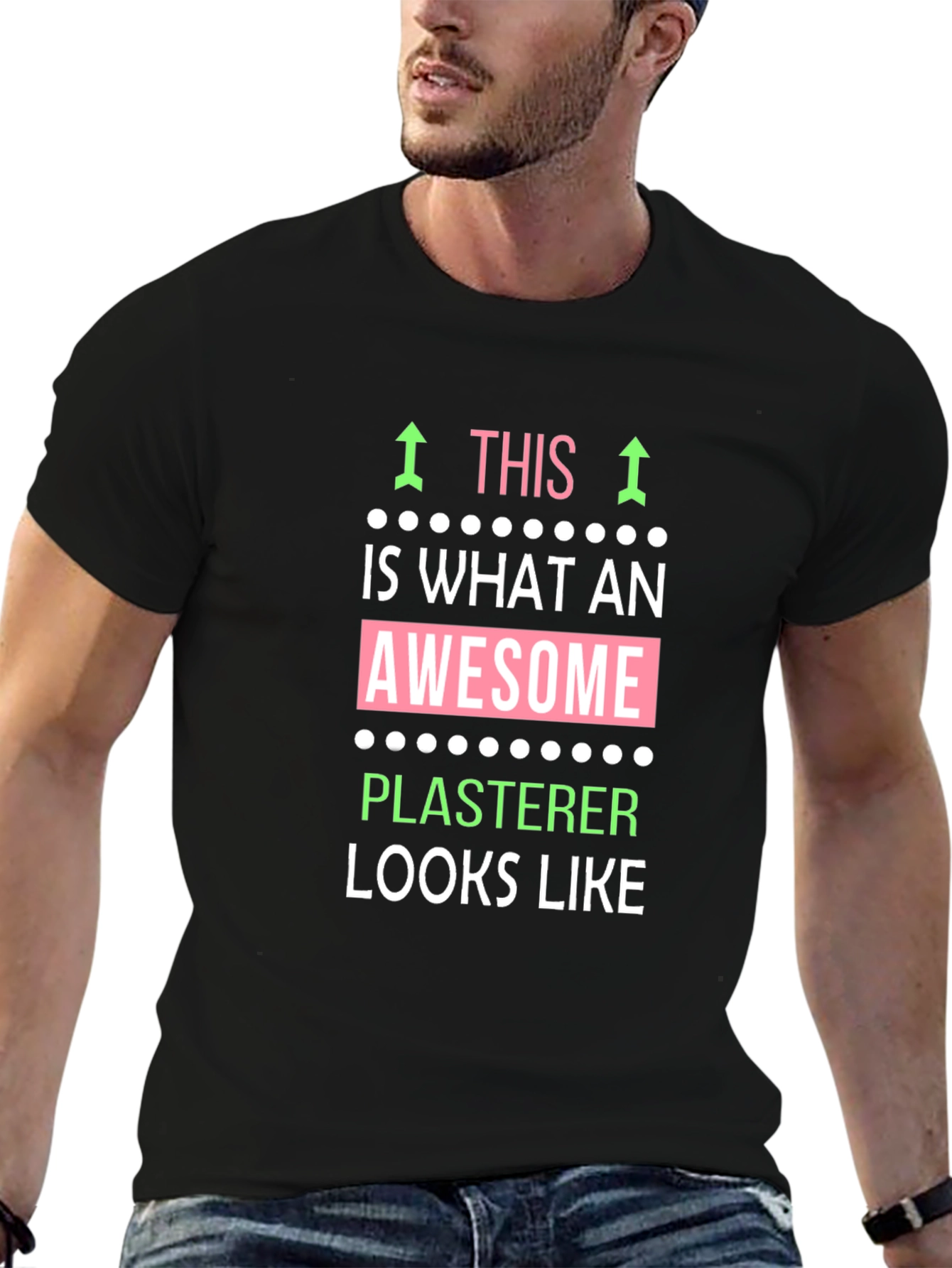 Awesome Plasterer T-Shirt - Black