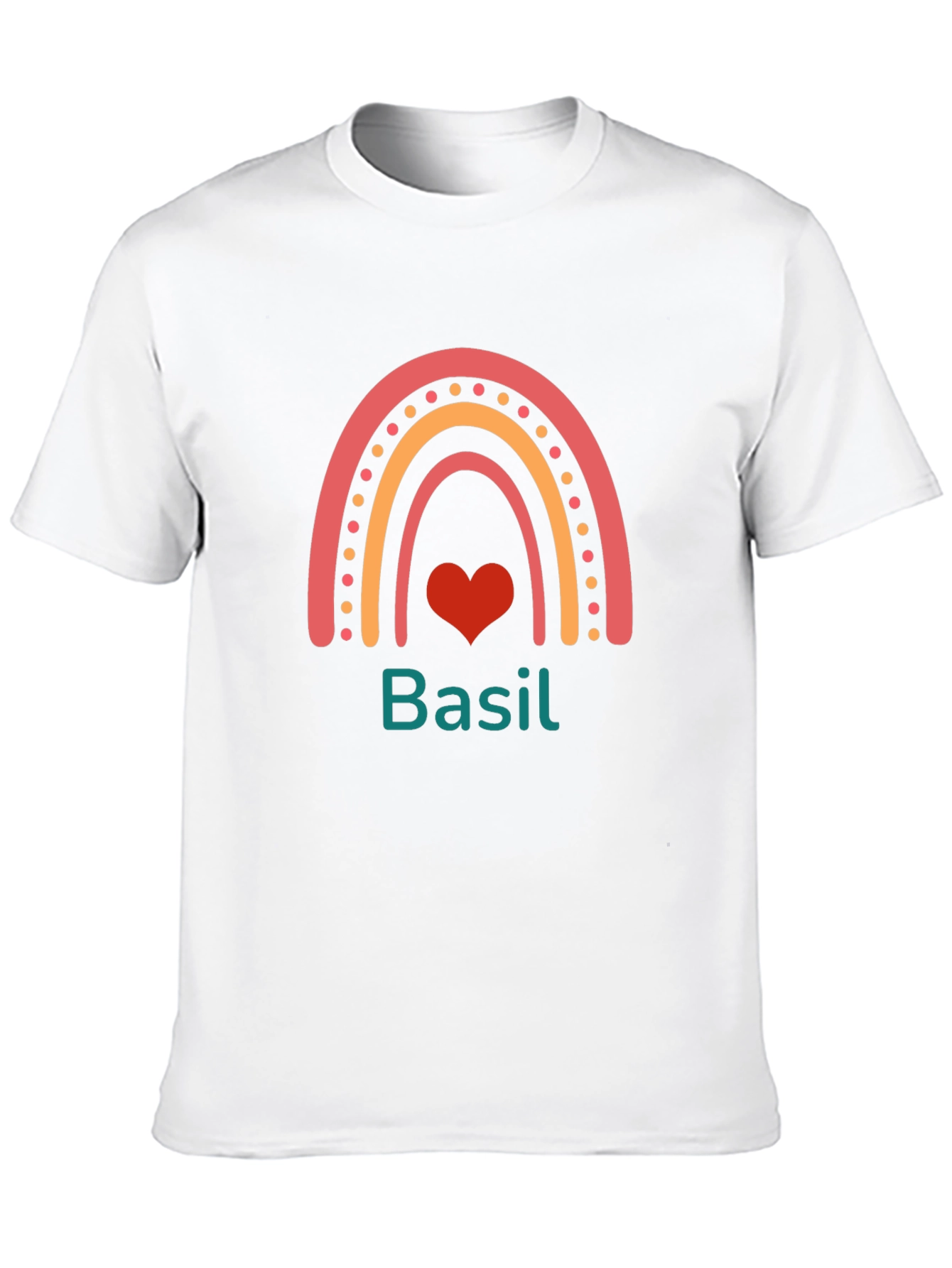 Basil Rainbow Heart T-Shirt