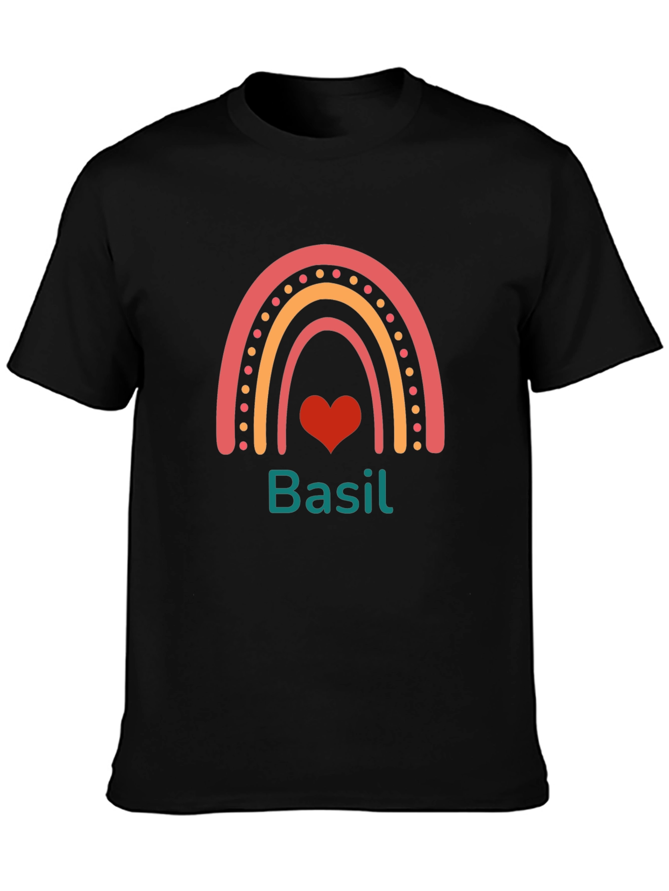 Basil Rainbow Heart T-Shirt