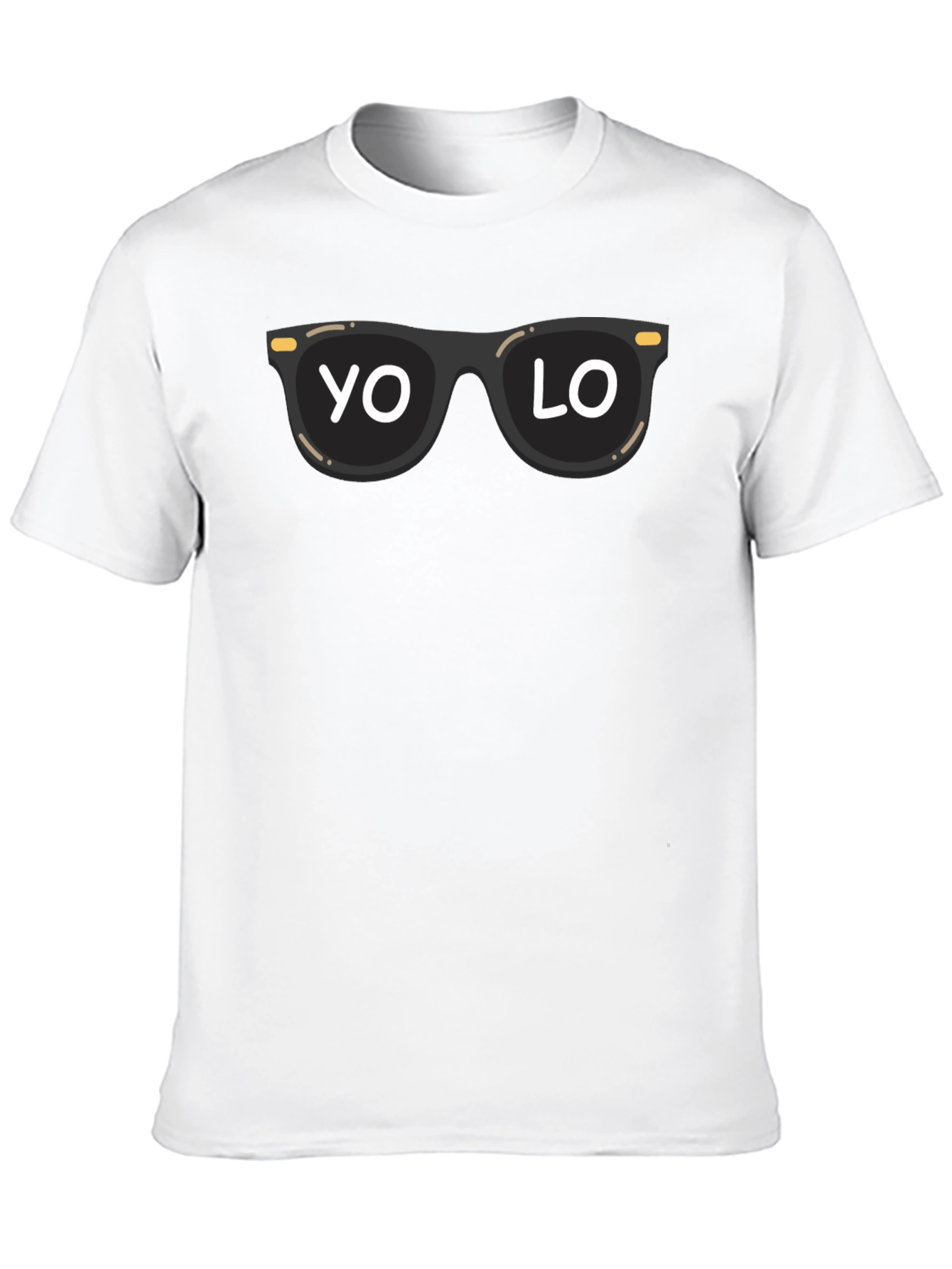 Cool YOLO Sunglasses Graphic Tee - Black